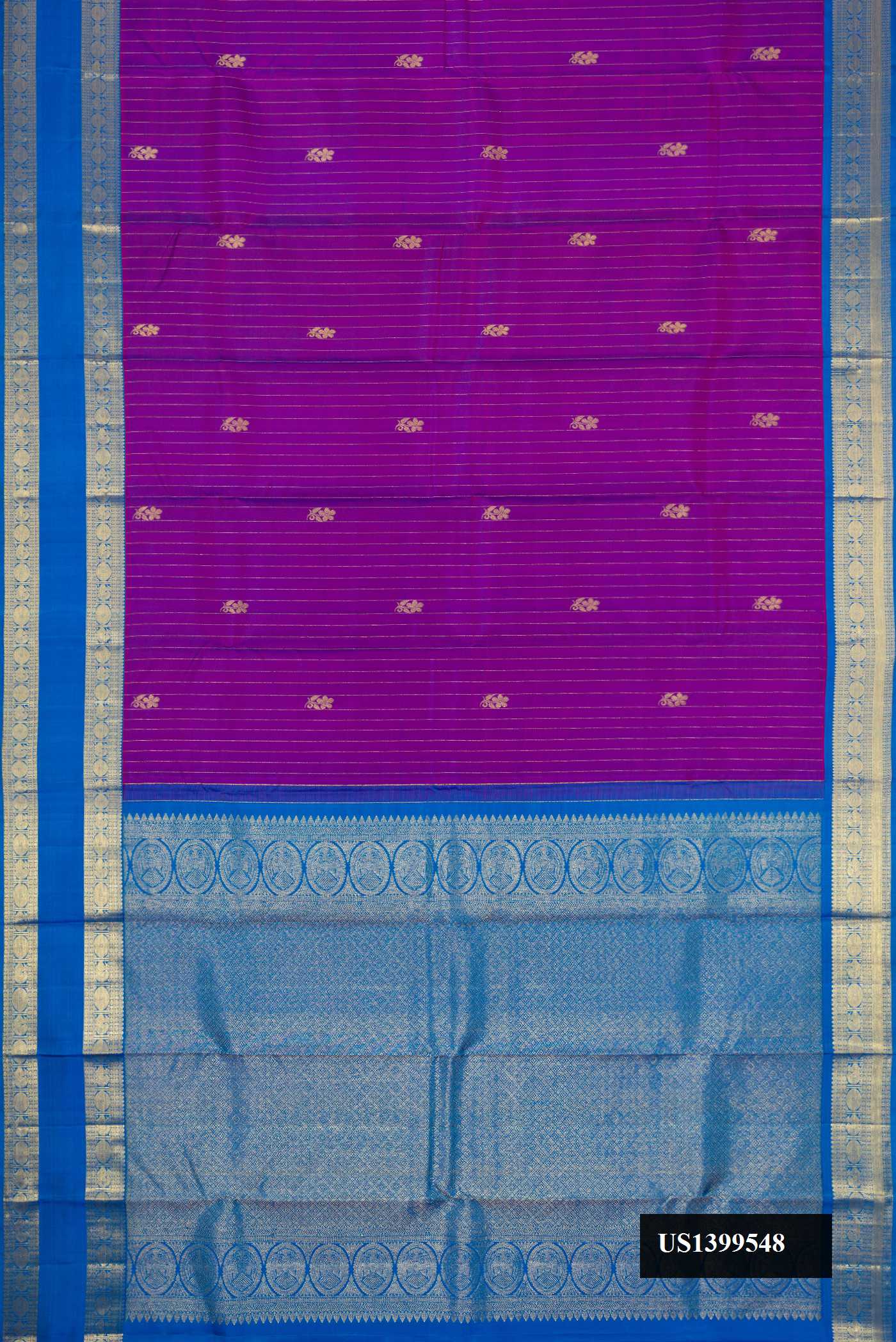 Purple Dual Tone Kanchipuram Silk Saree