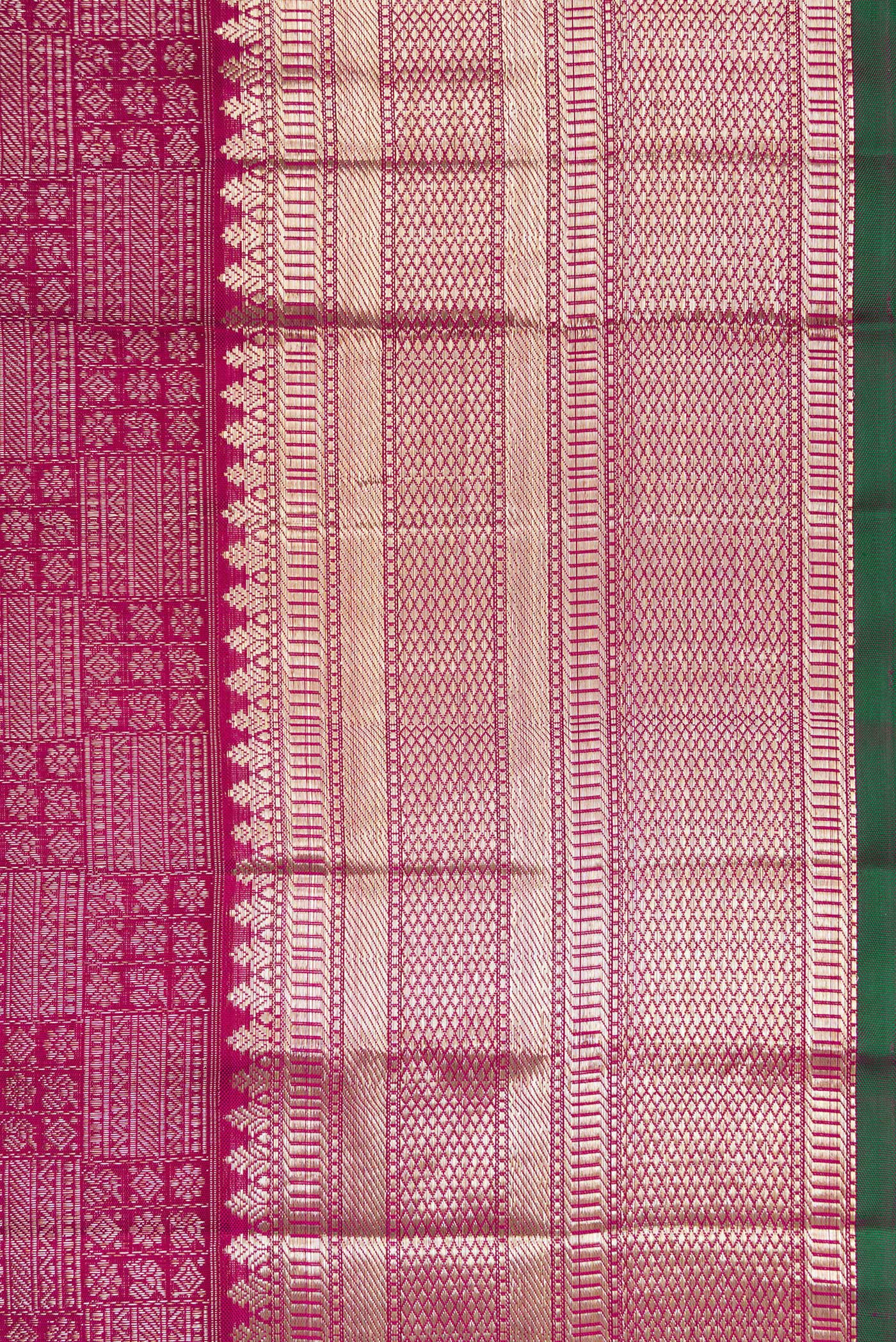 Magenta Kanchipuram Silk Saree - Image 3