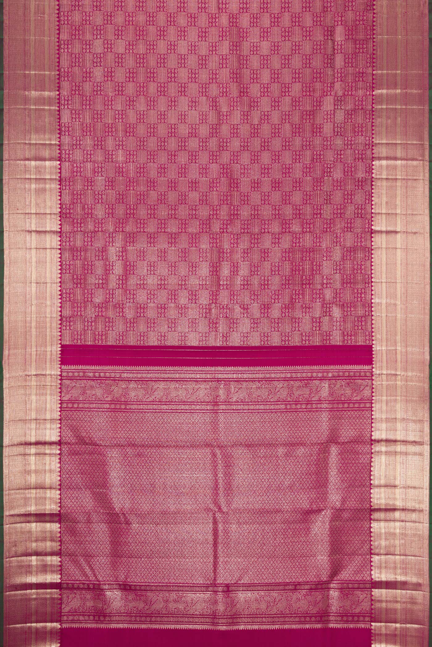 Magenta Kanchipuram Silk Saree - Image 6