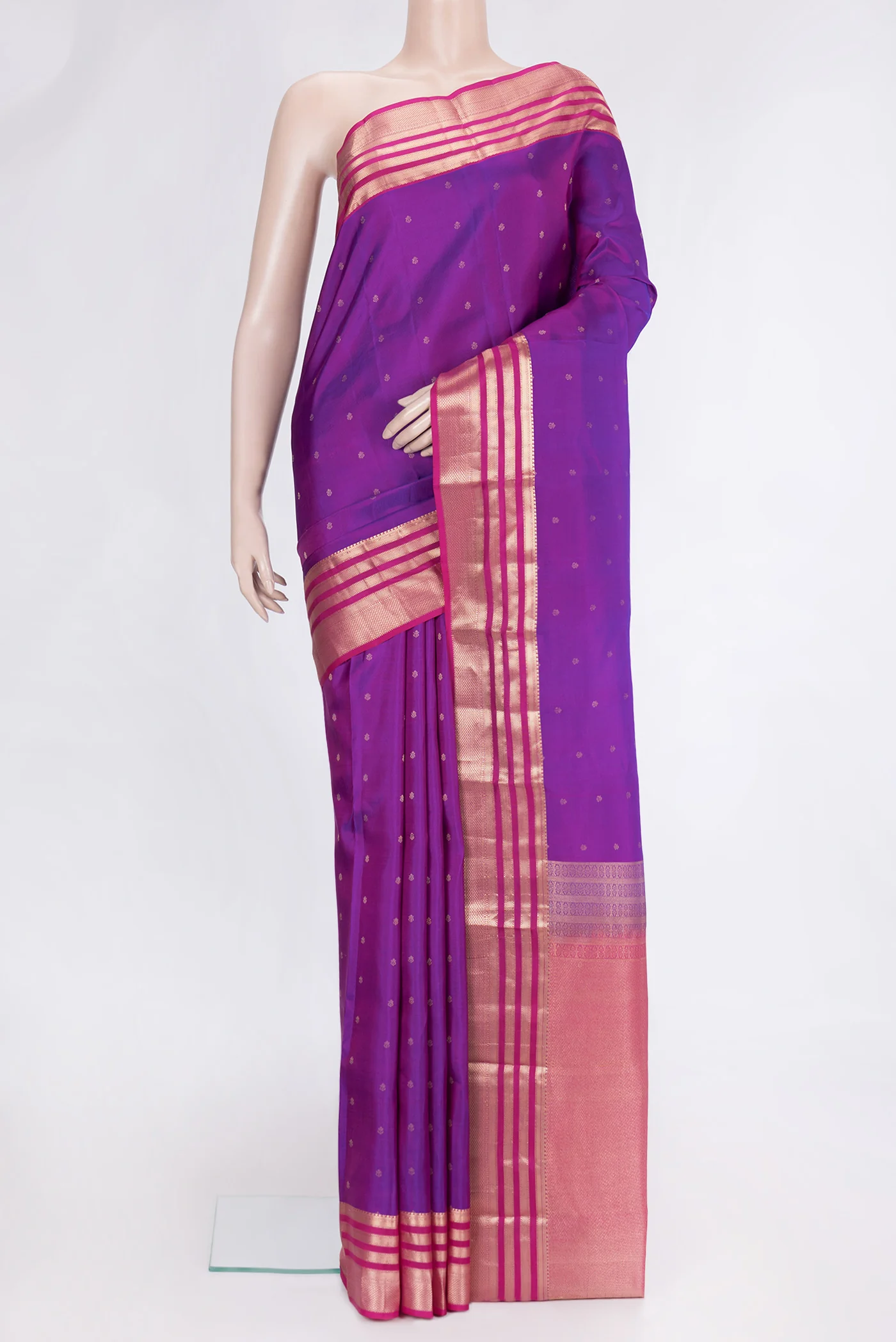 Purple Kanchipuram Silk Saree