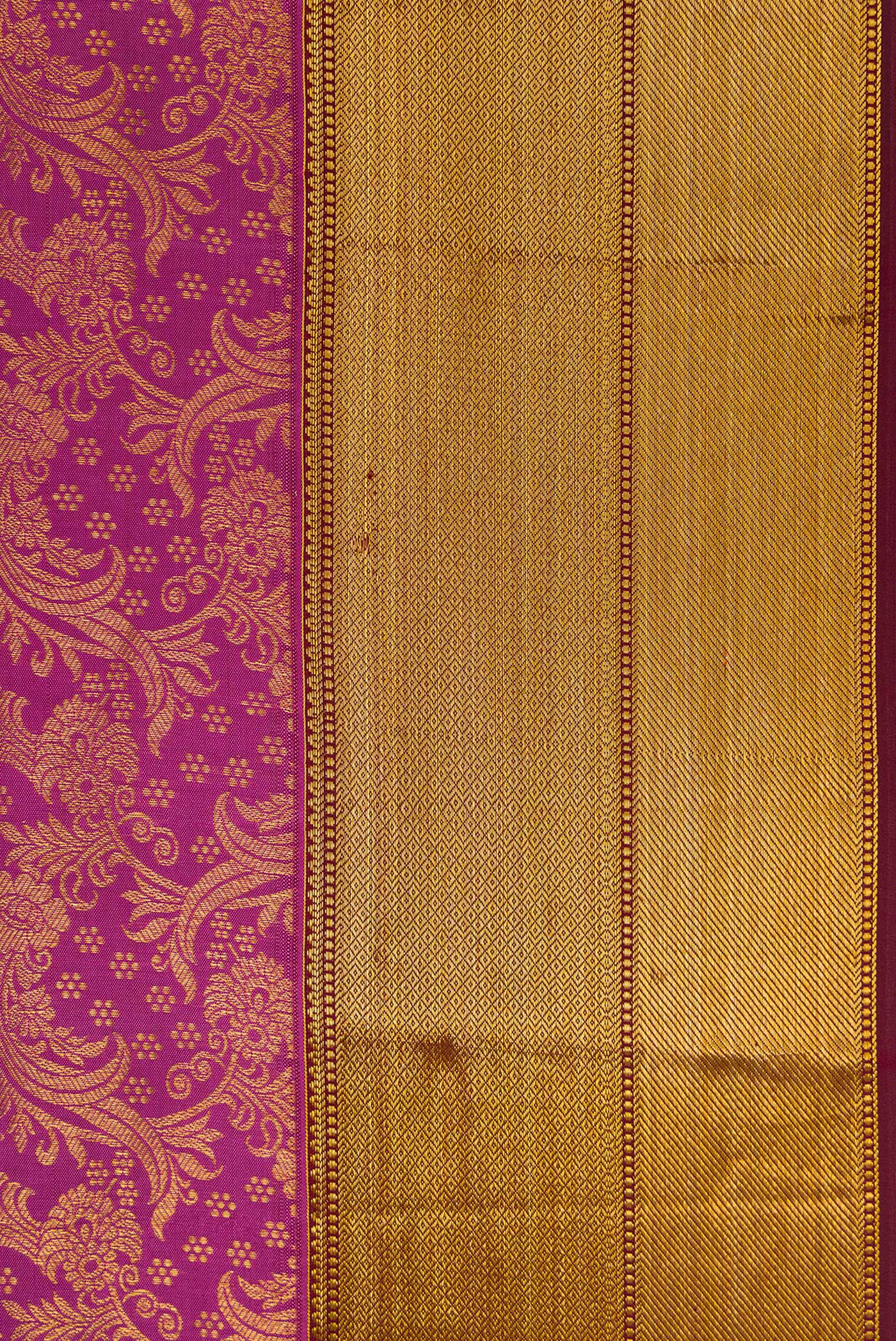 Magenta Kanchipuram Silk Saree - Image 3