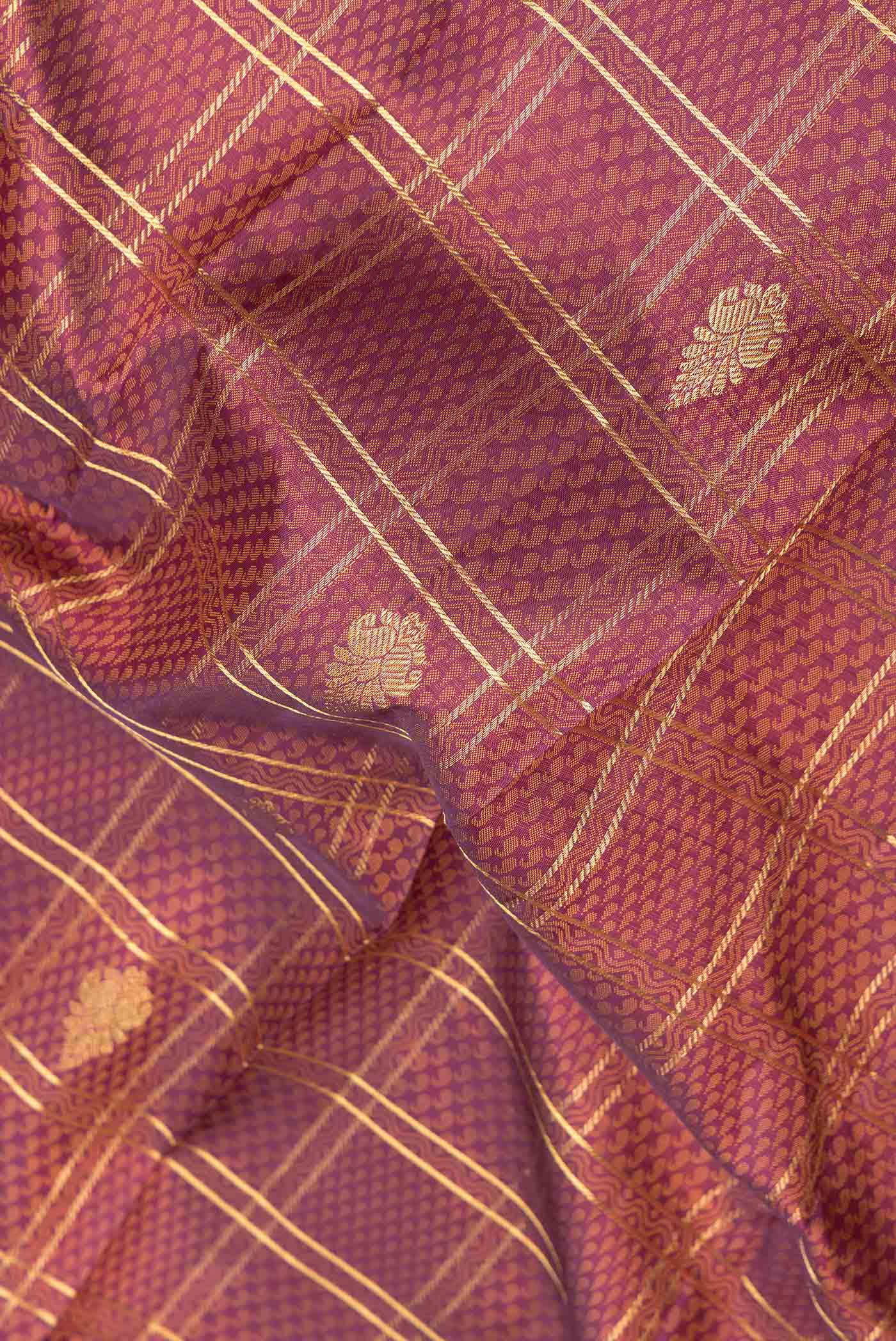 Maroon Kanjivaram Silk Saree - Image 2