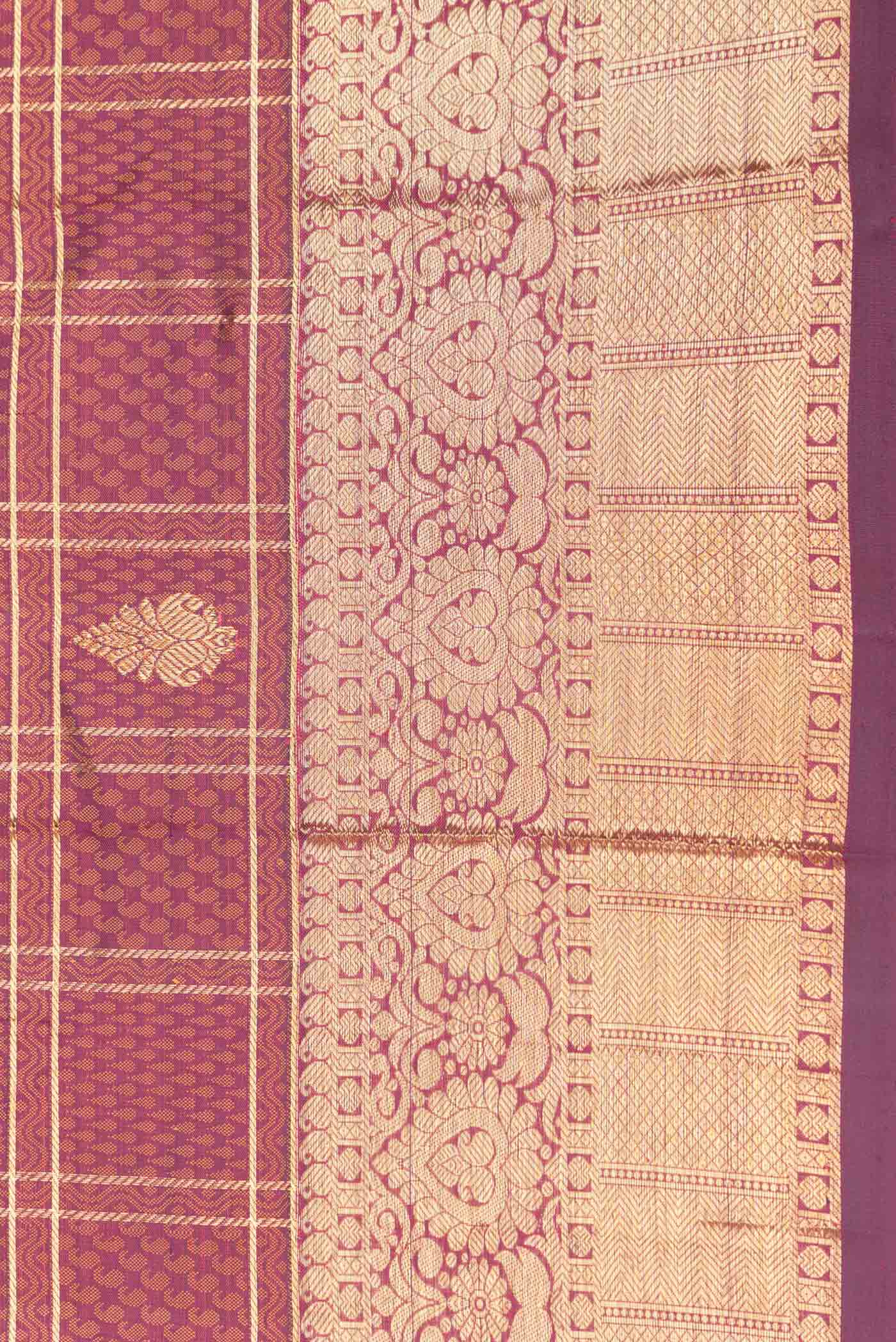 Maroon Kanjivaram Silk Saree - Image 3