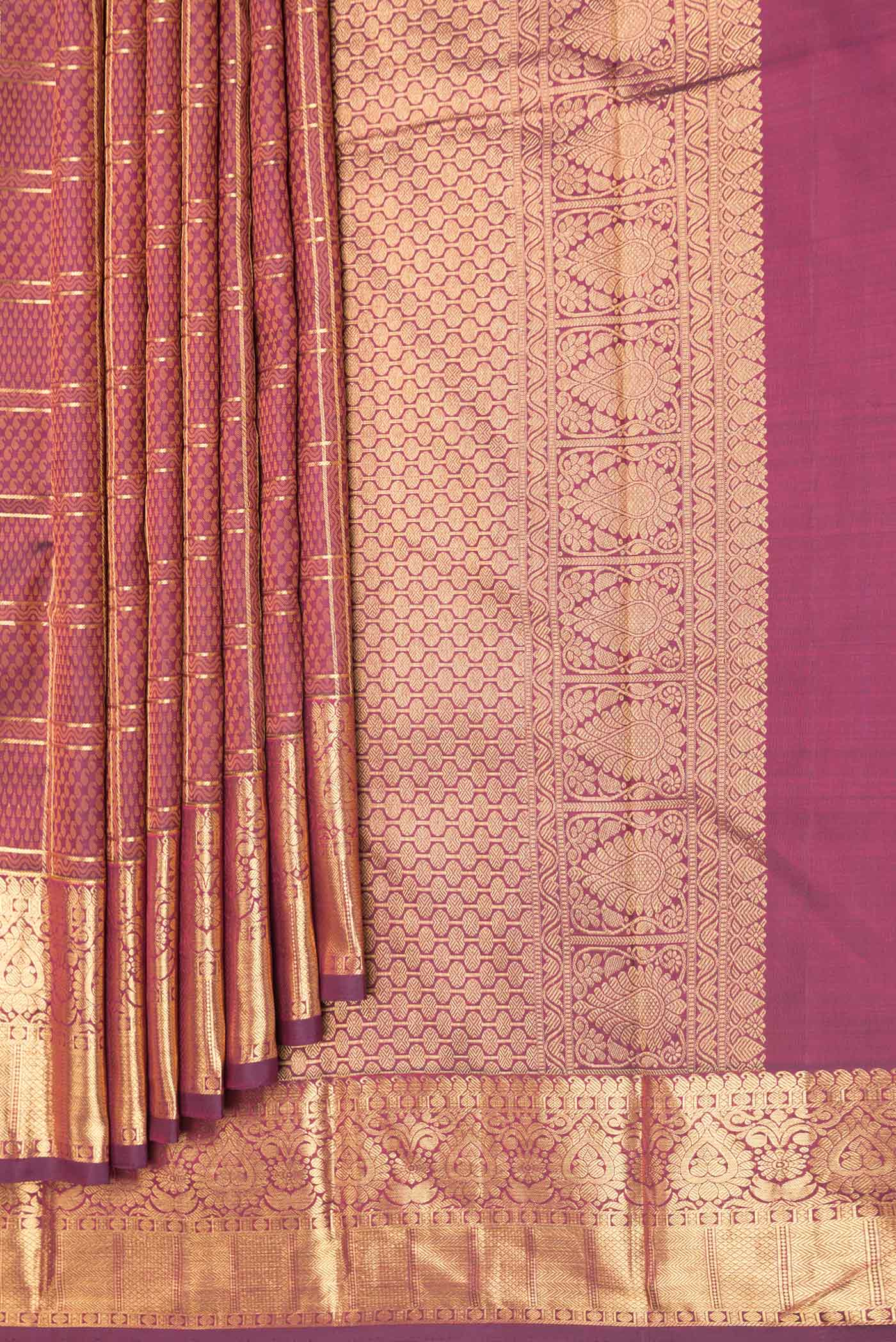 Maroon Kanjivaram Silk Saree - Image 4