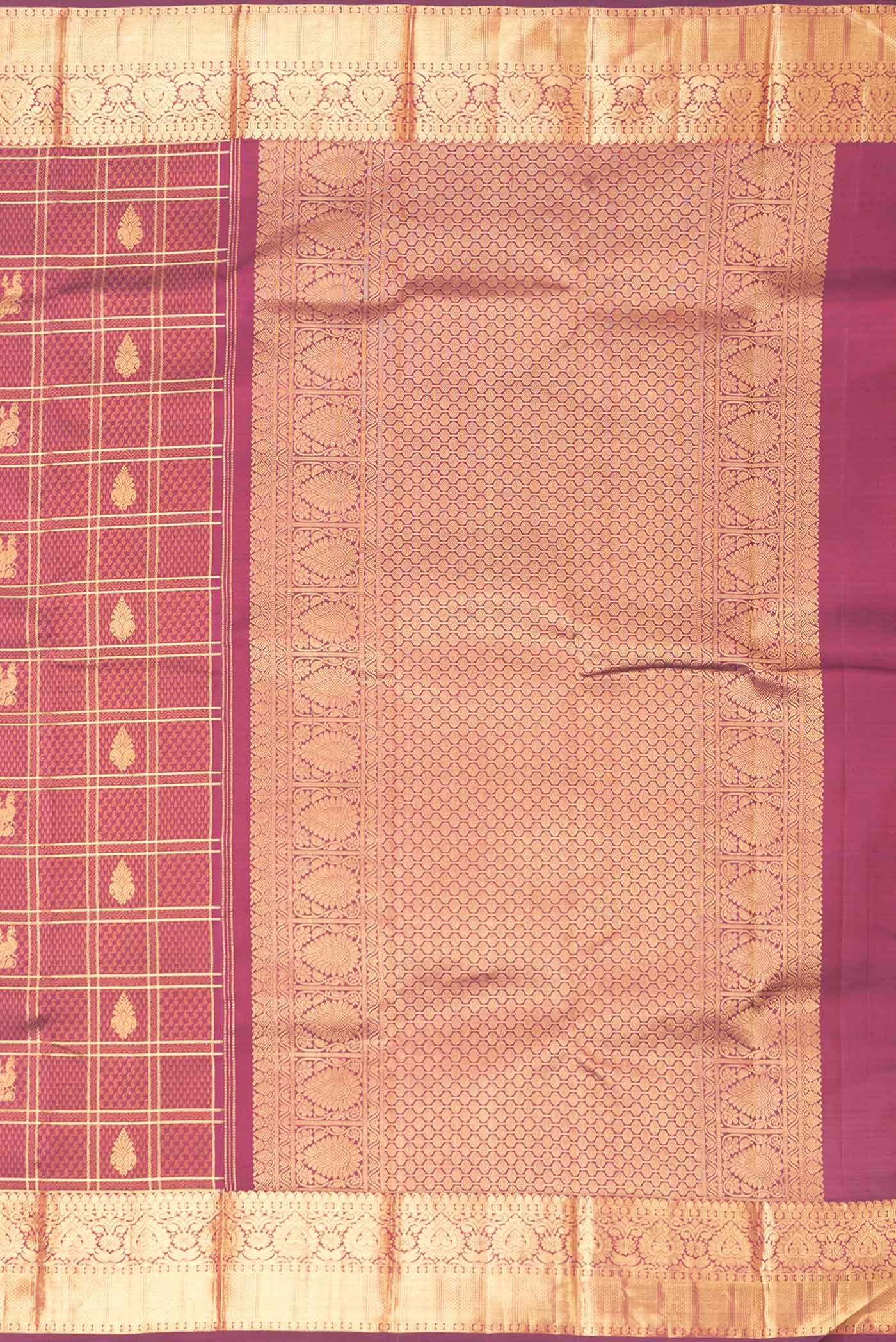 Maroon Kanjivaram Silk Saree - Image 7