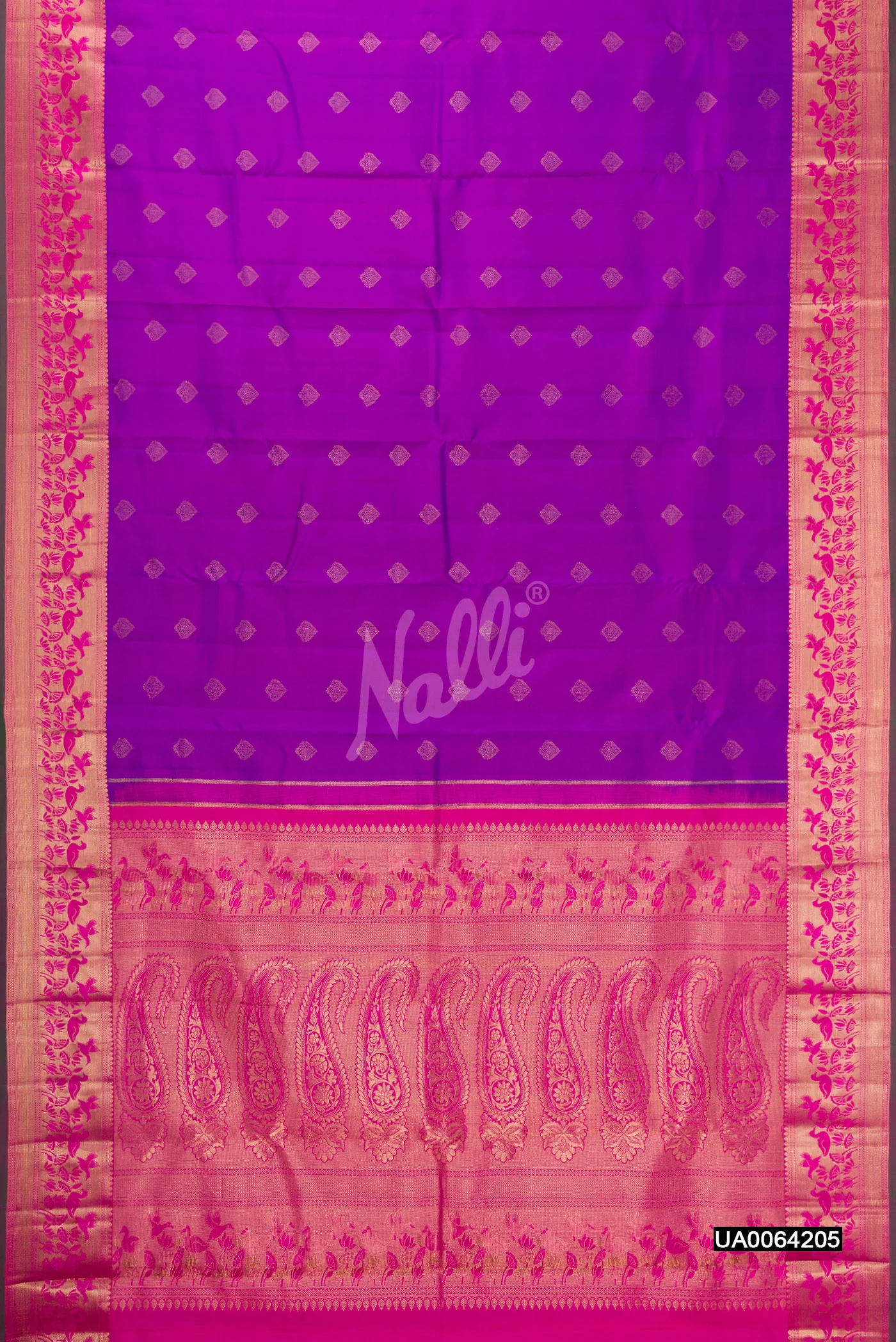 Purple Dual Tone Kanchipuram Silk Saree