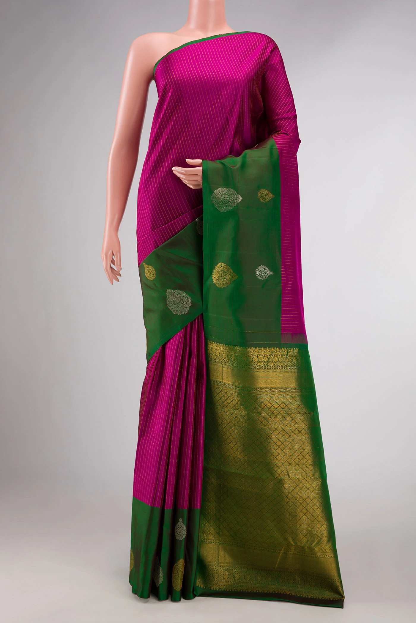 Magenta Kanjivaram Silk Saree