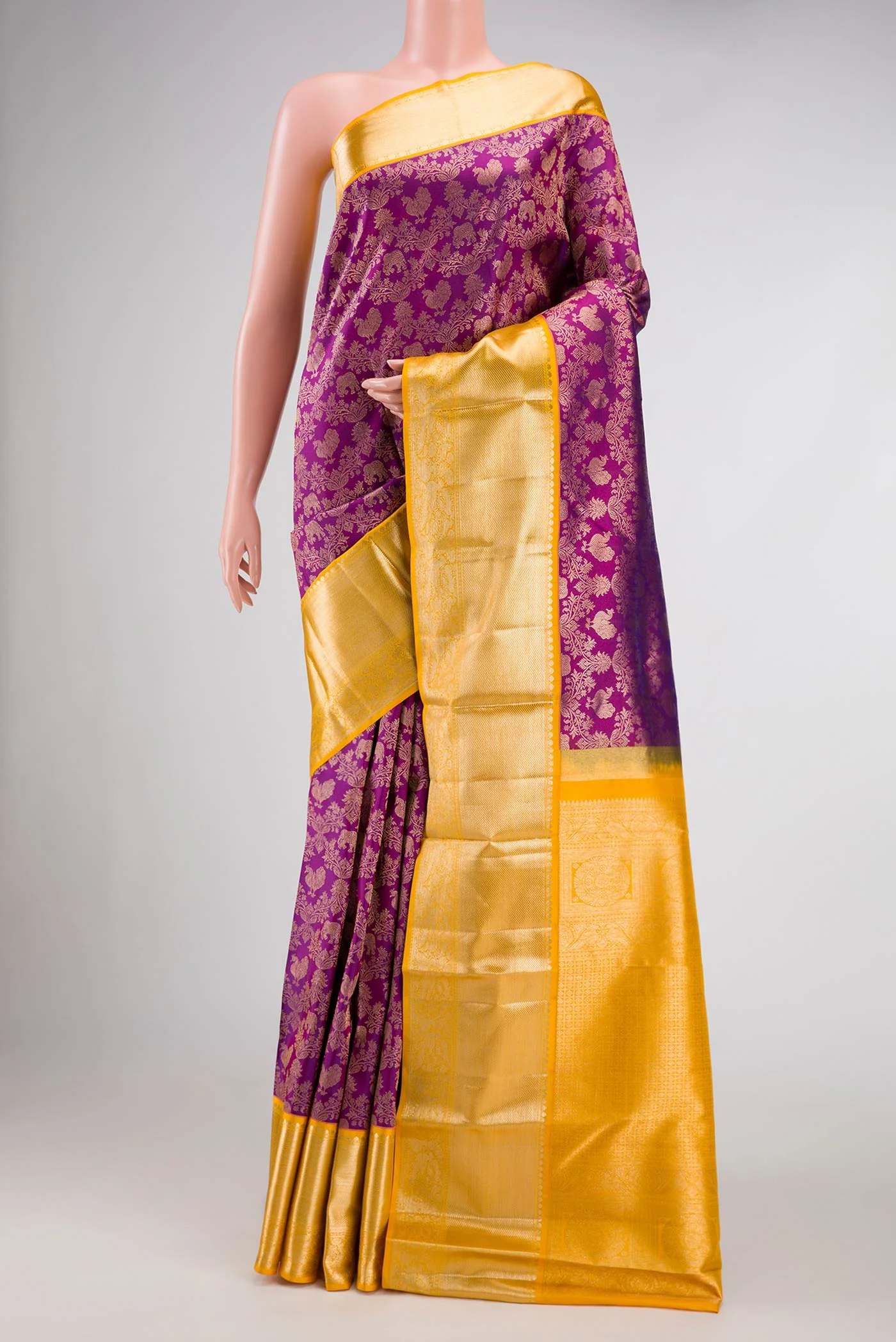 Purple Kanjivaram Silk Saree