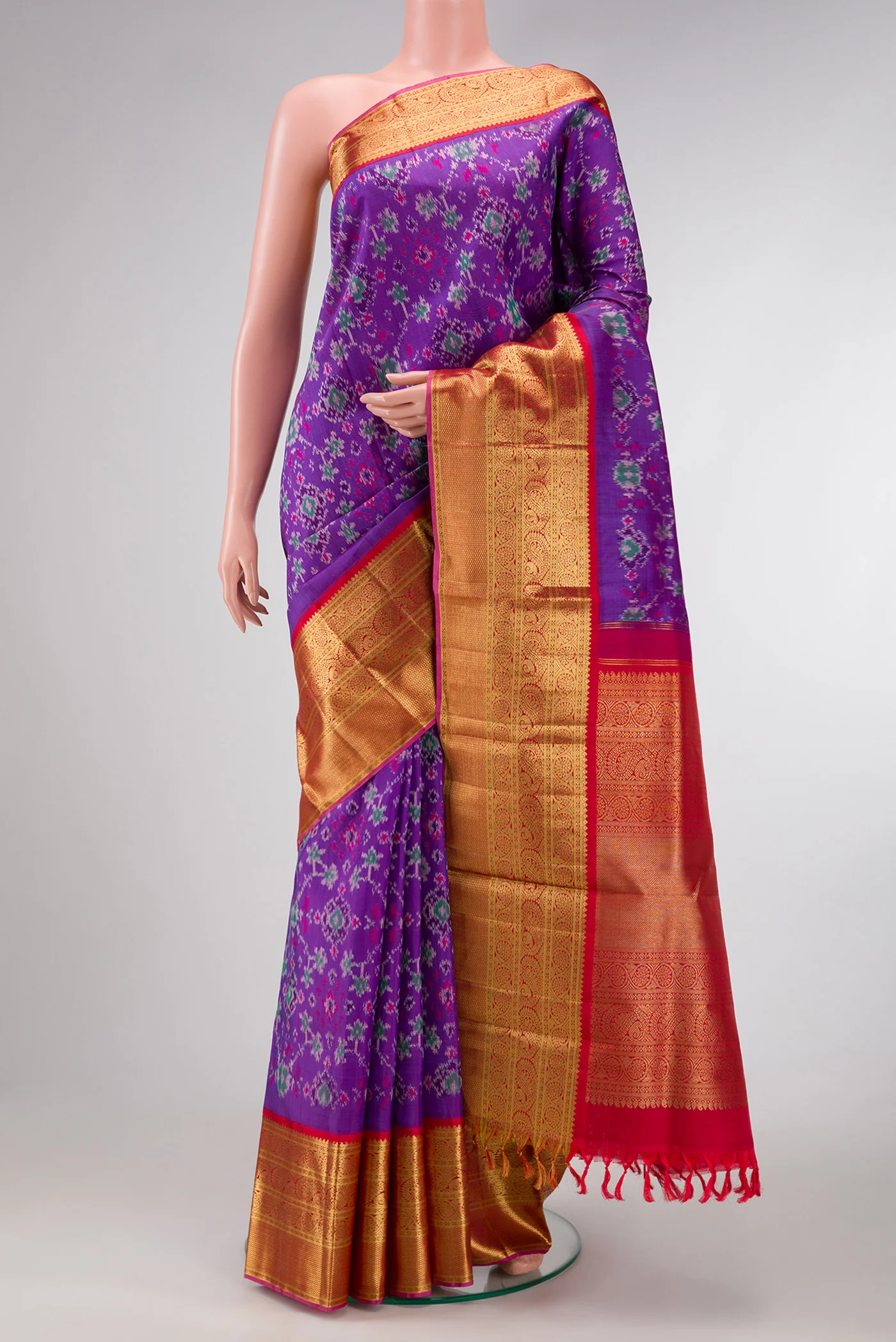 Violet Kanjivaram Silk Saree
