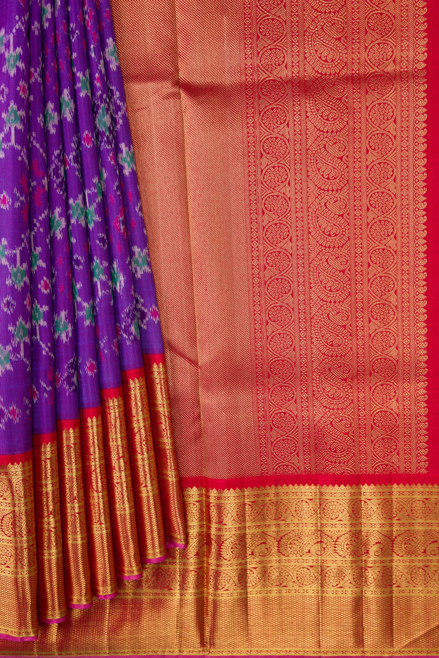 Violet Kanjivaram Silk Saree - Image 4