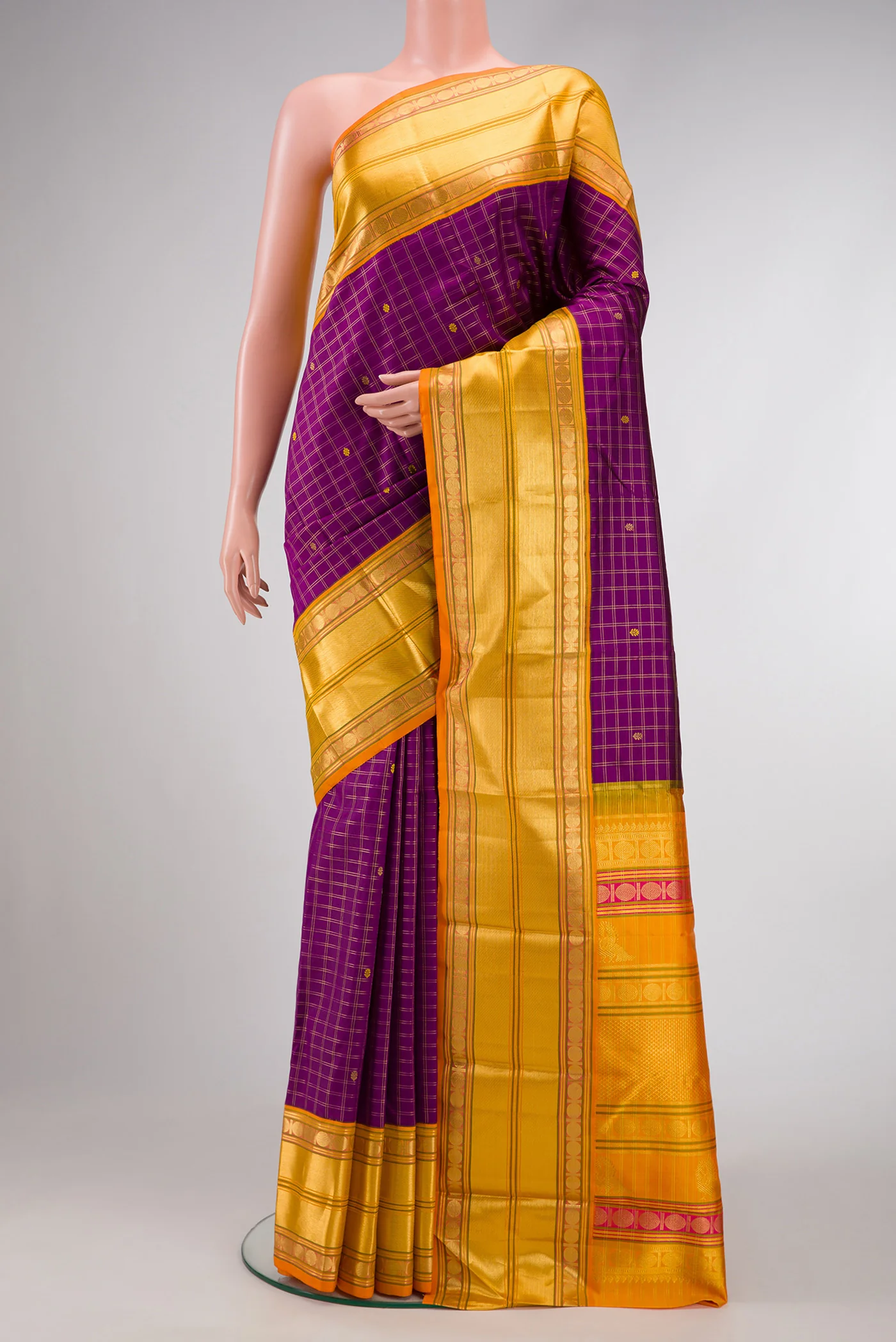 Purple Kanjivaram Silk Saree