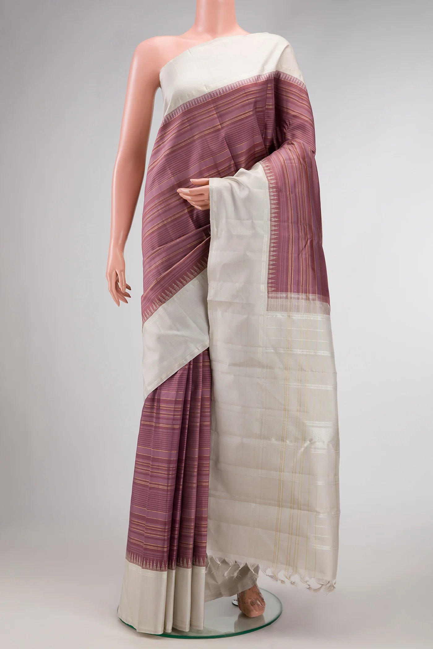 Mauve Kanjivaram Silk Saree
