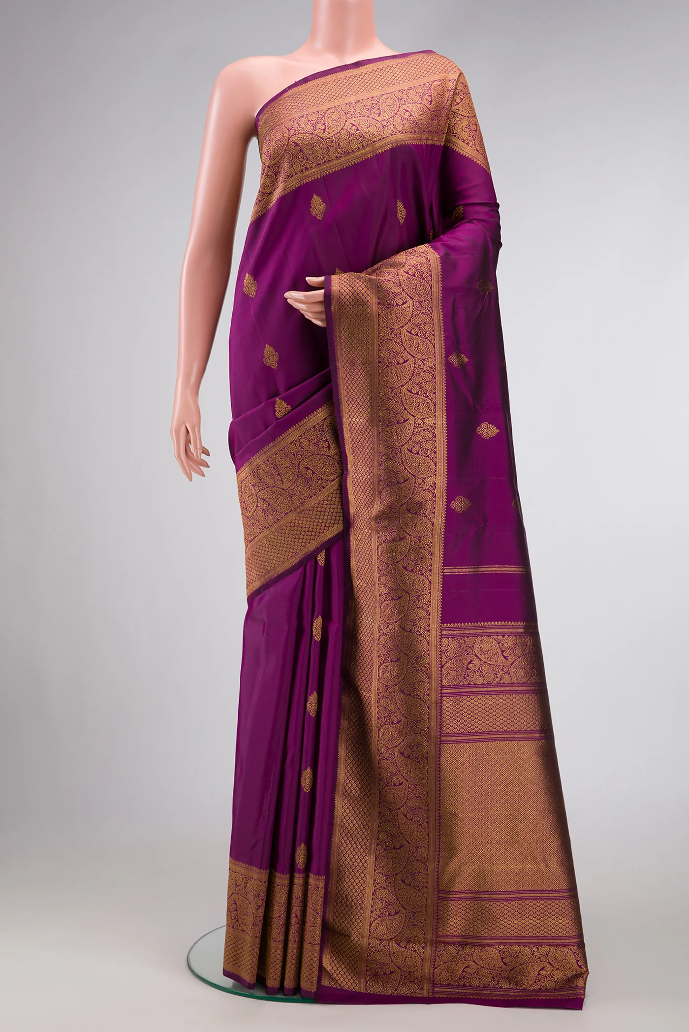 Purple Kanjivaram Silk Saree