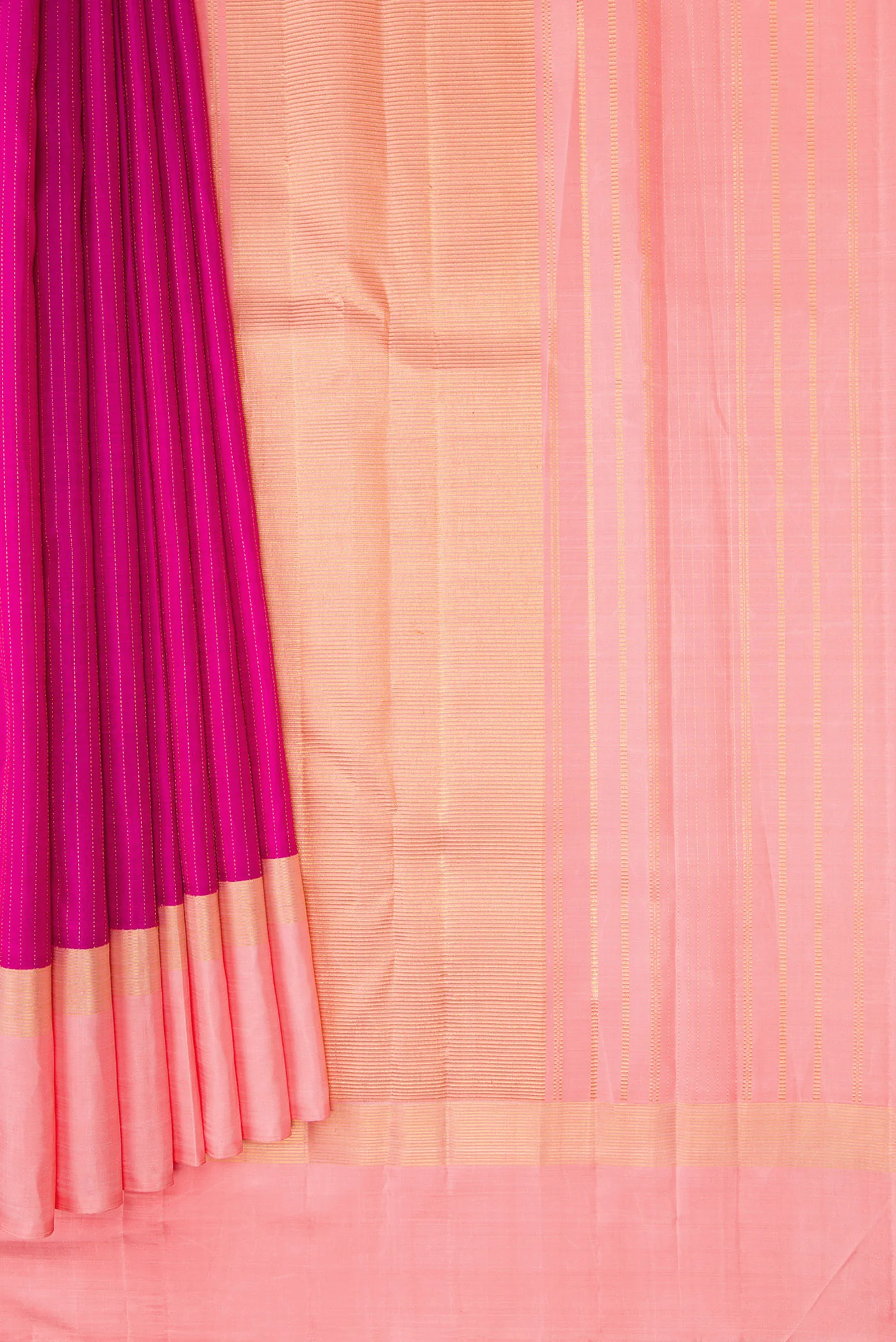 Rani Pink Kanjivaram Silk Saree - Image 4