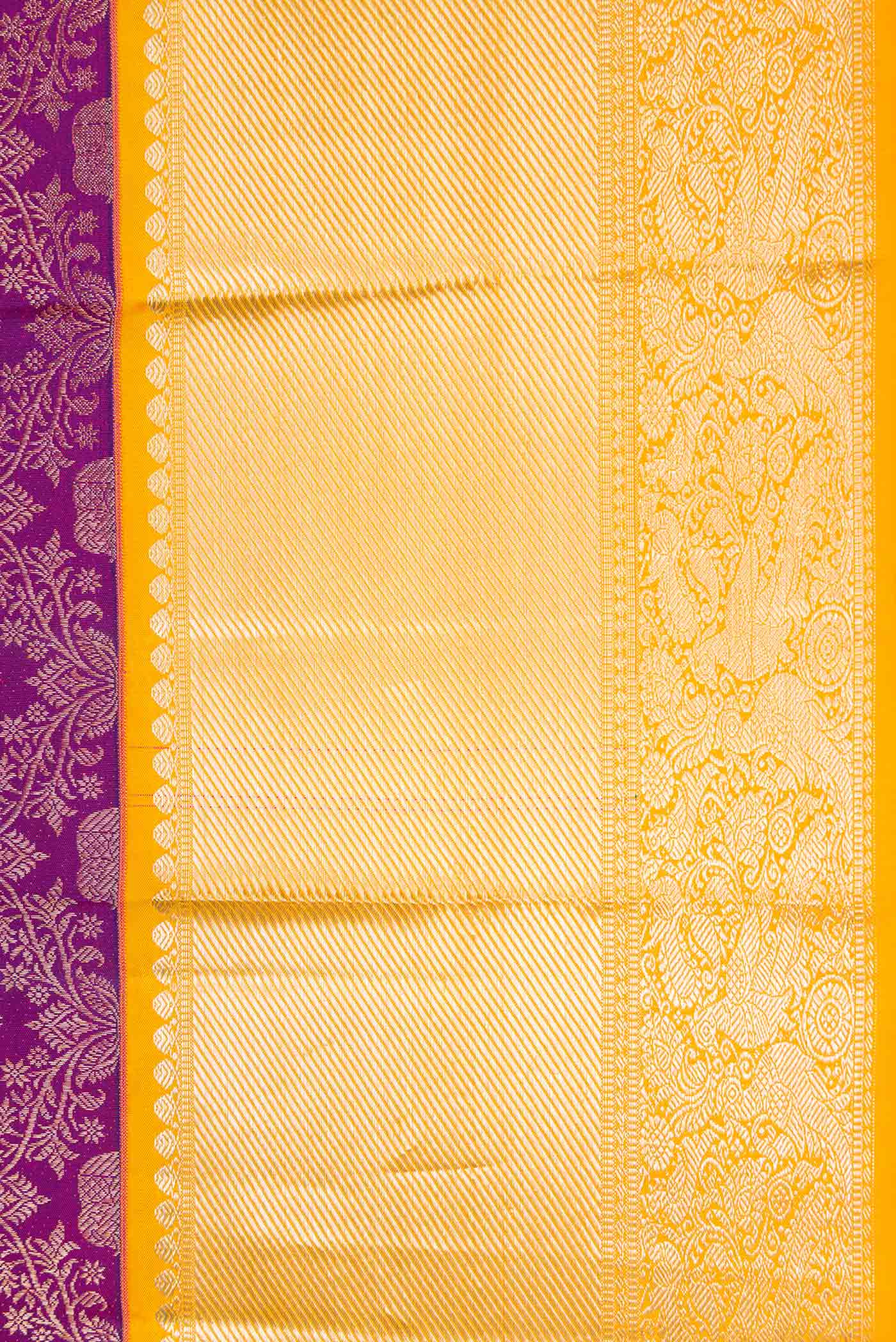 Purple Kanjivaram Silk Saree - Image 3
