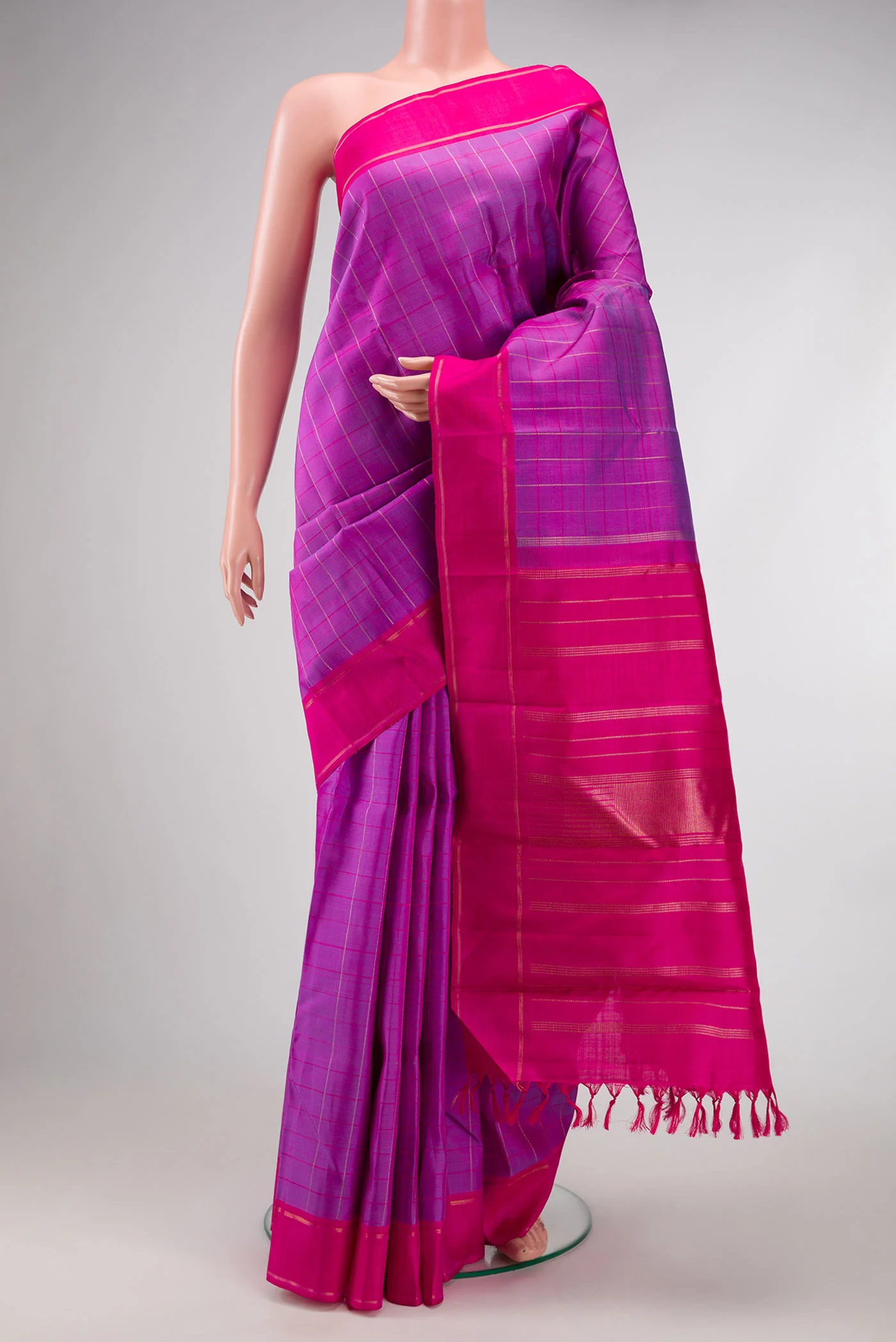 Purple Kanjivaram Silk Saree