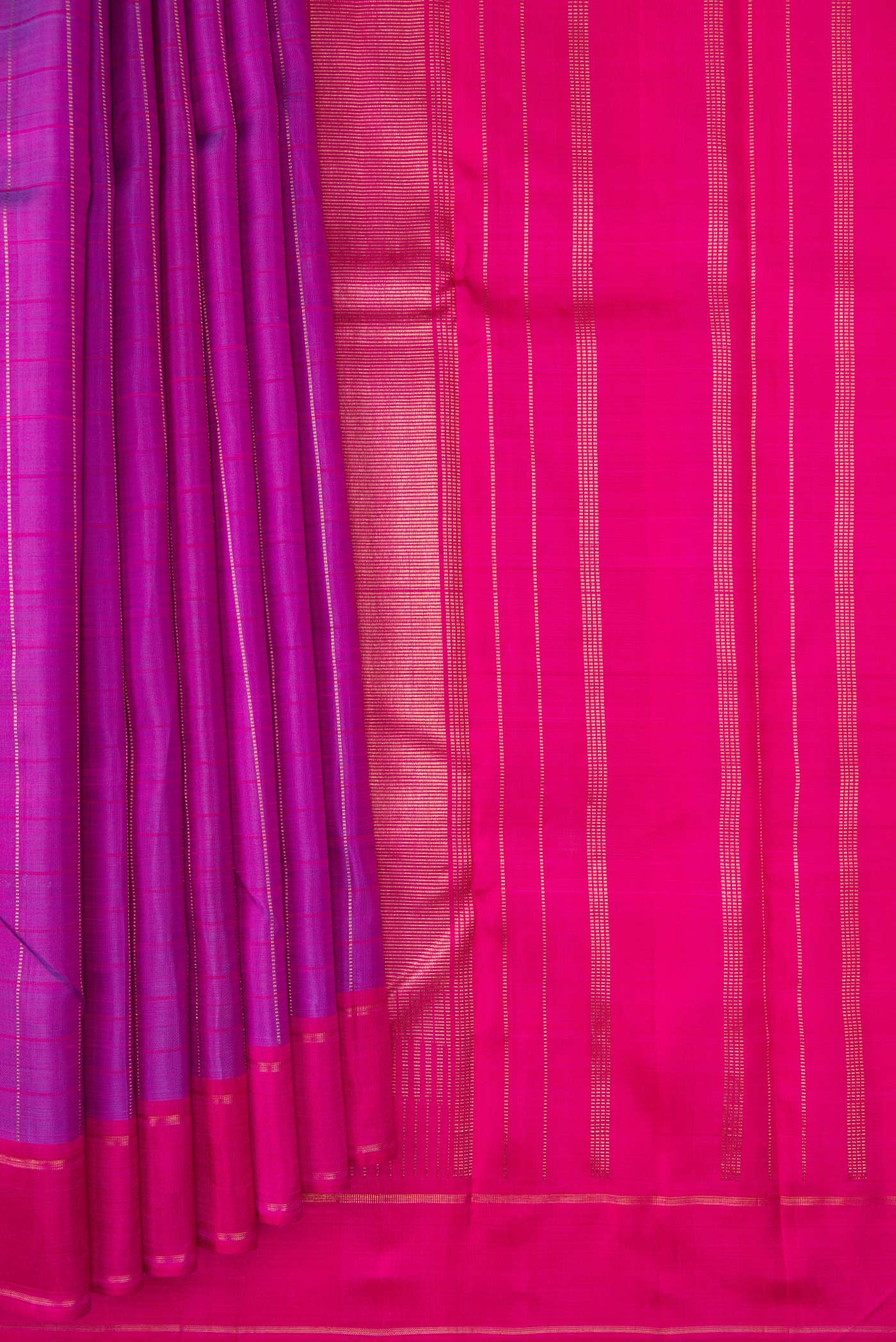 Purple Kanjivaram Silk Saree - Image 4