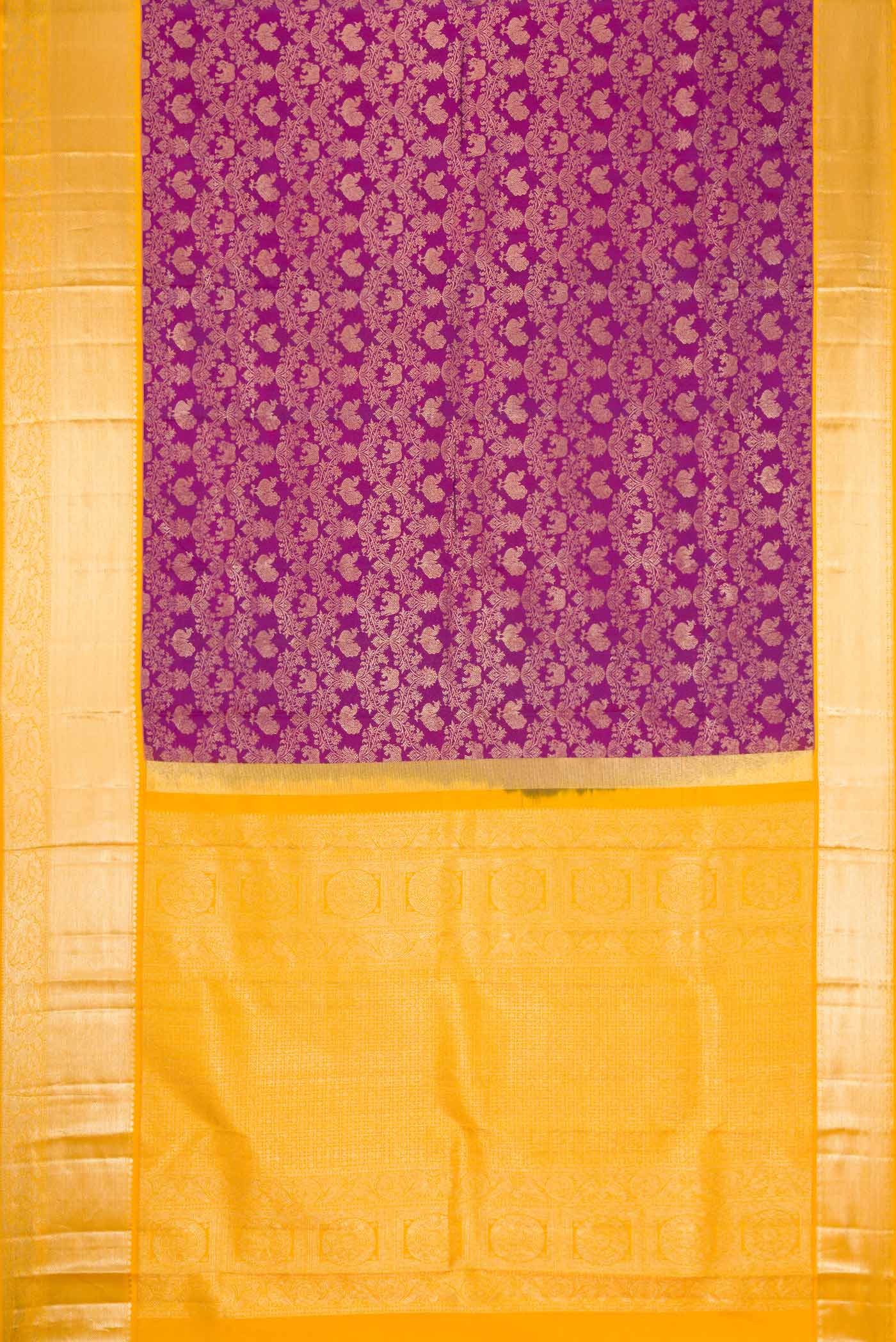 Purple Kanjivaram Silk Saree - Image 6