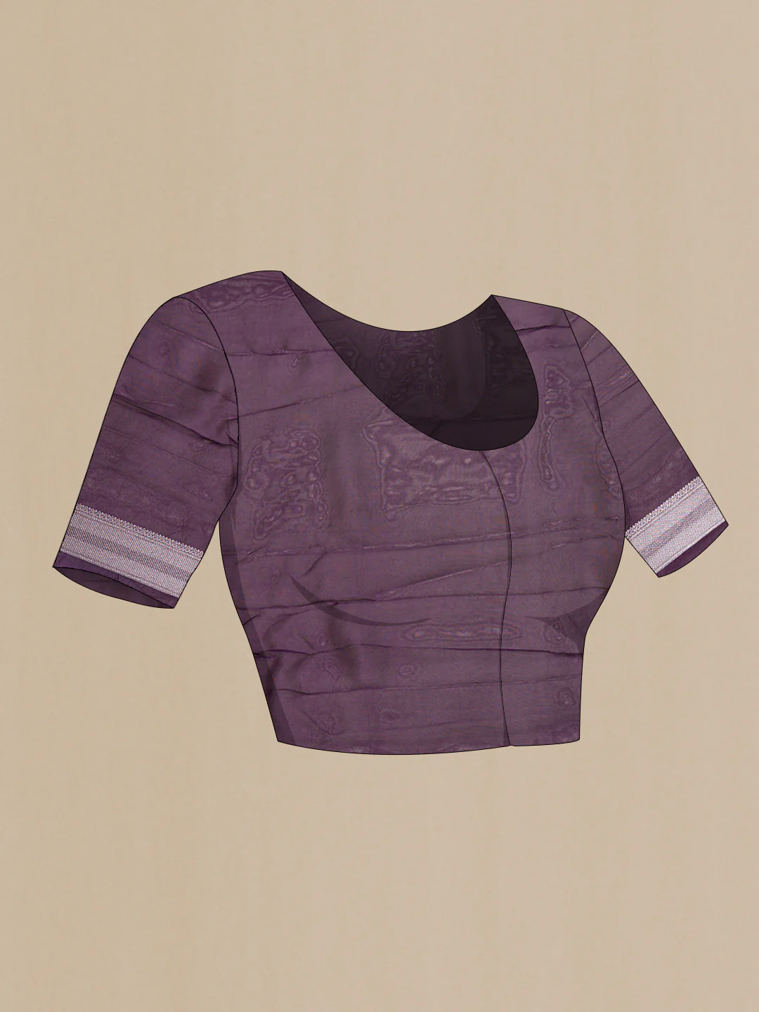 Purple Dual Tone Banarasi Silk Saree - Image 4