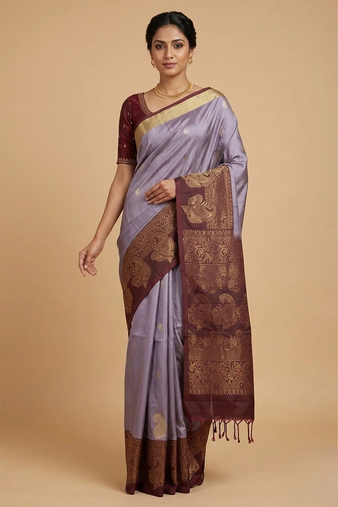 Lilac Soft Silk Saree