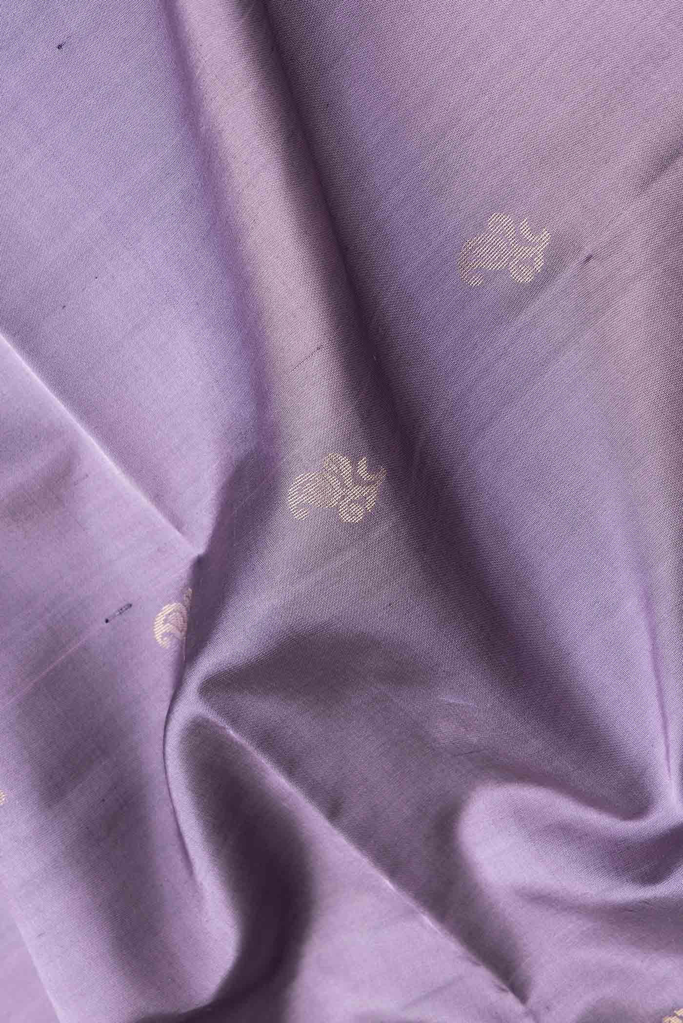 Lilac Soft Silk Saree - Image 3