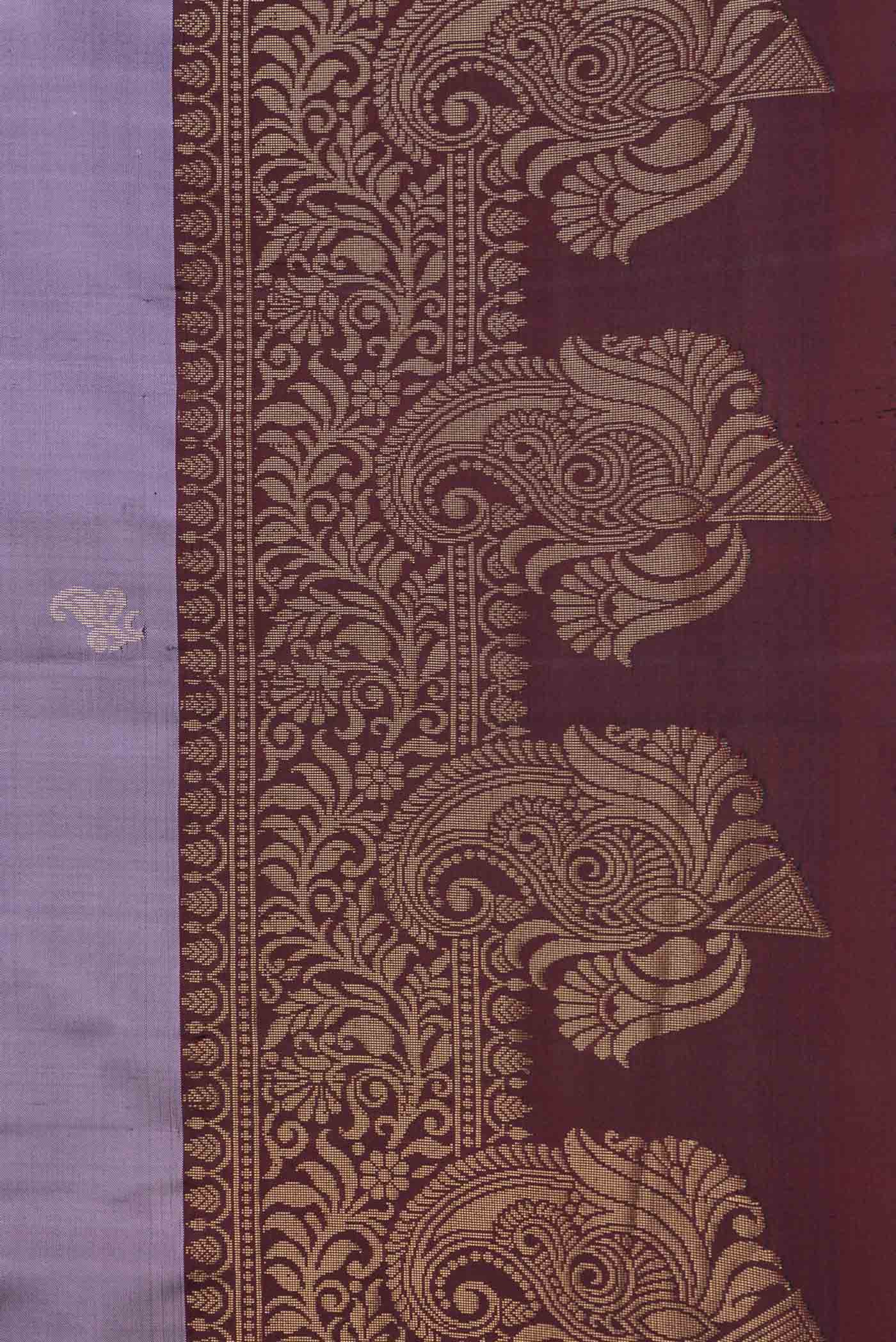 Lilac Soft Silk Saree - Image 4