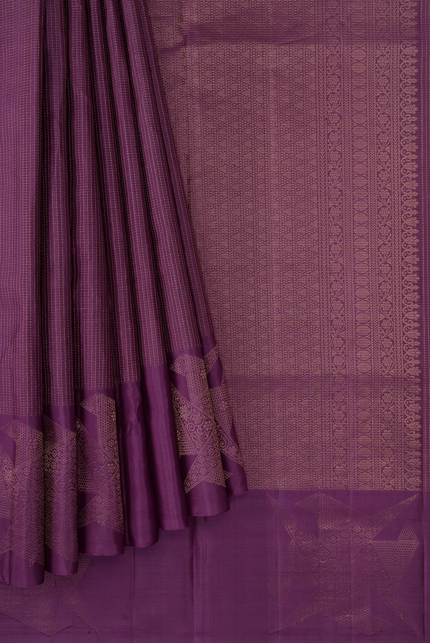Violet Soft Silk Saree - Image 4