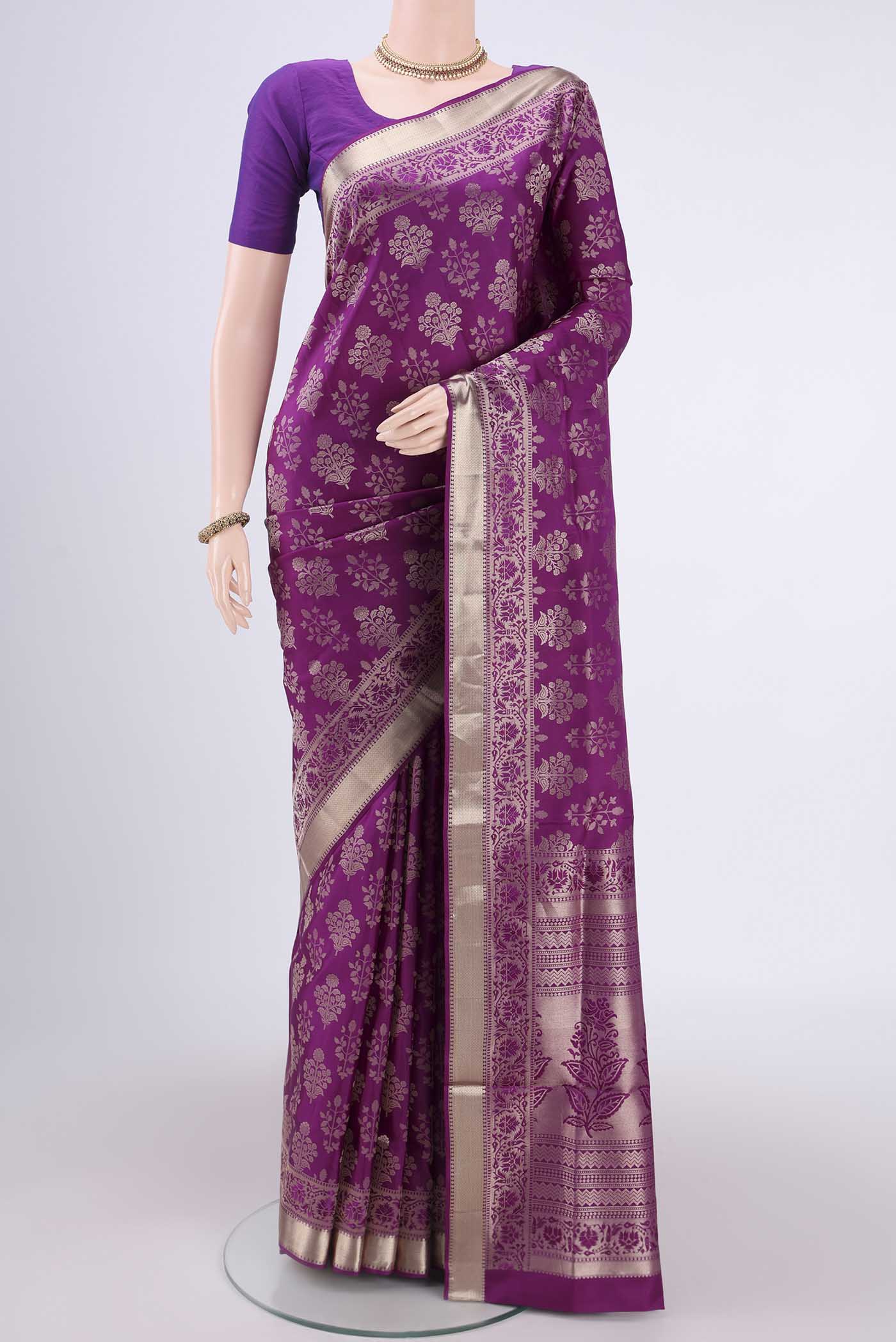 Purple Soft Silk Saree