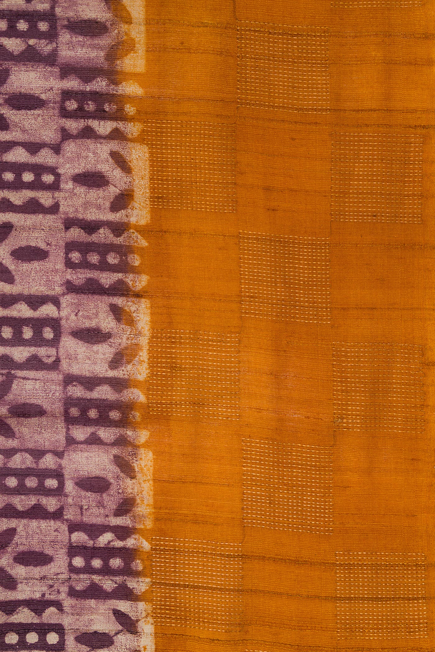 Purple Tussar Silk Saree - Image 3