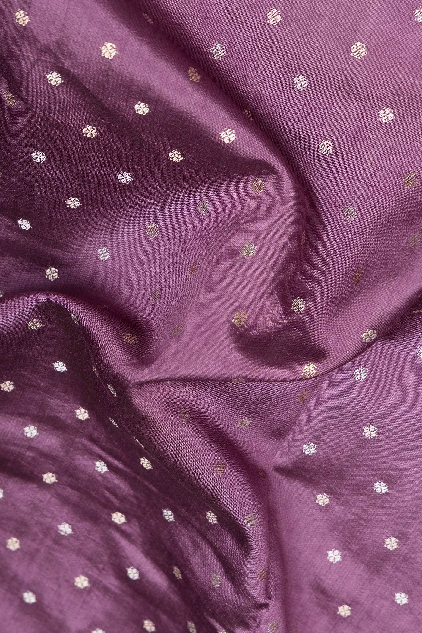 Purple Banarasi Raw Silk Saree - Image 2