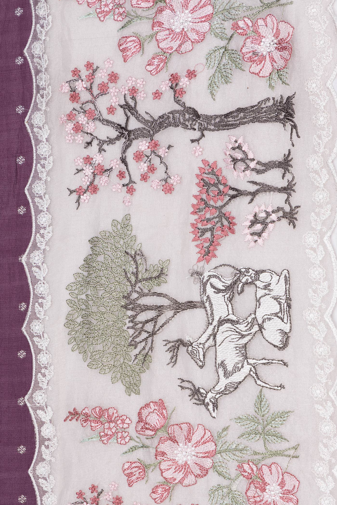 Purple Banarasi Raw Silk Saree - Image 3