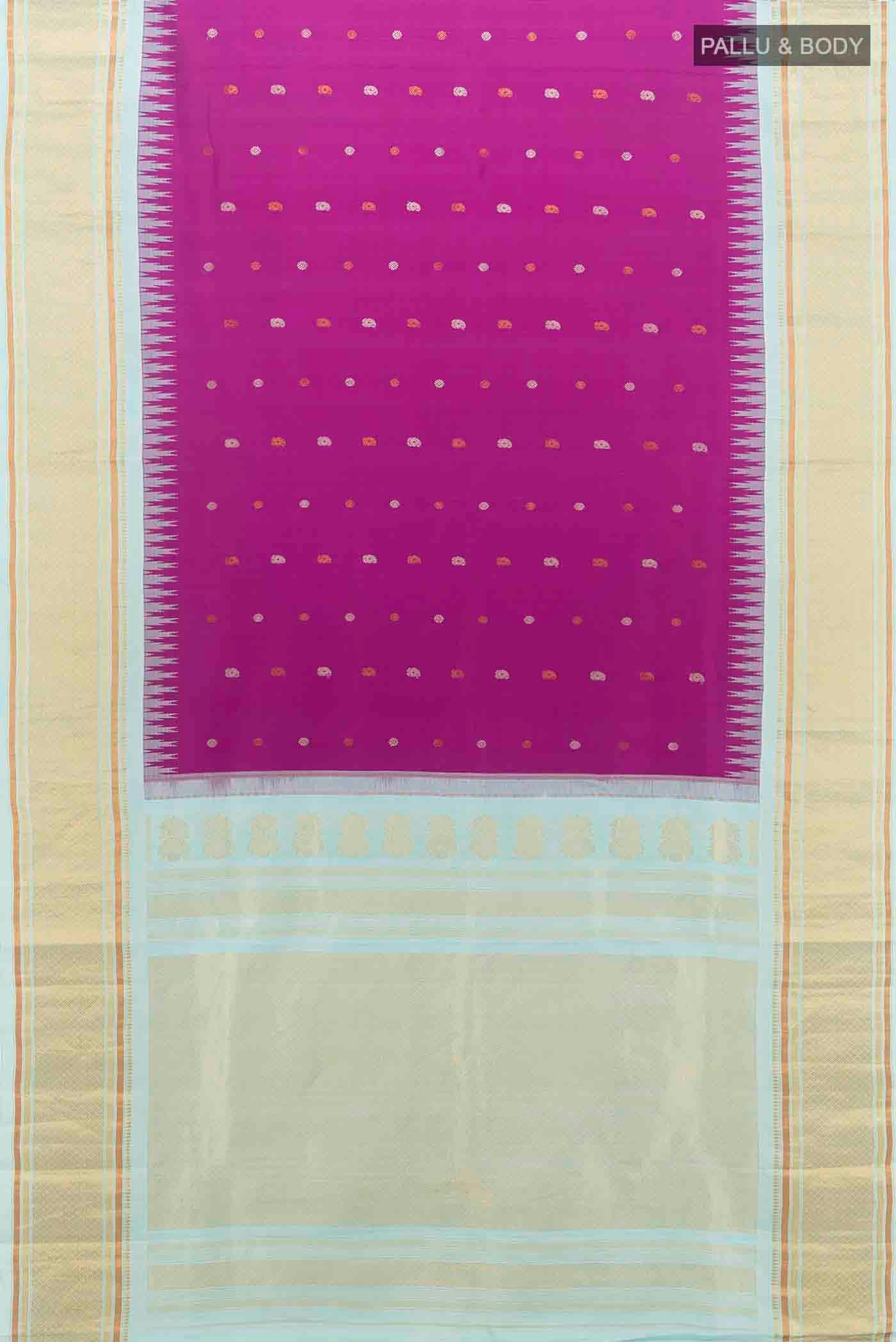 Purple Gadwal Silk Saree - Image 5