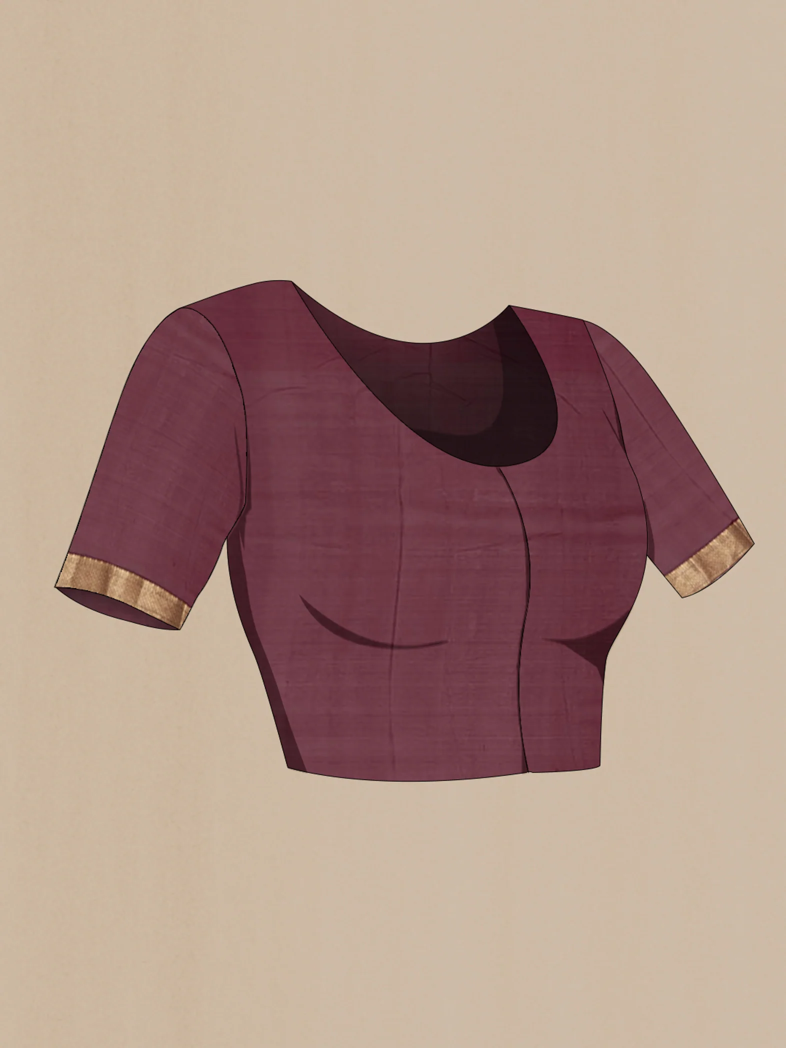 Maroon Mysore Georgette Saree - Image 4