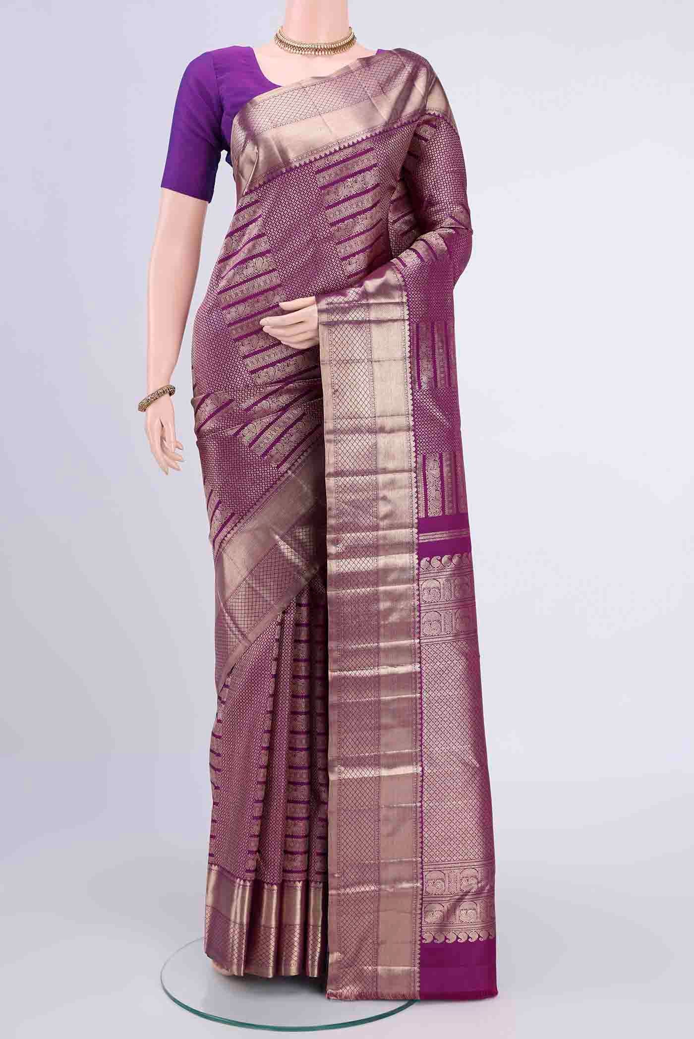 Purple Kanchipuram Saree