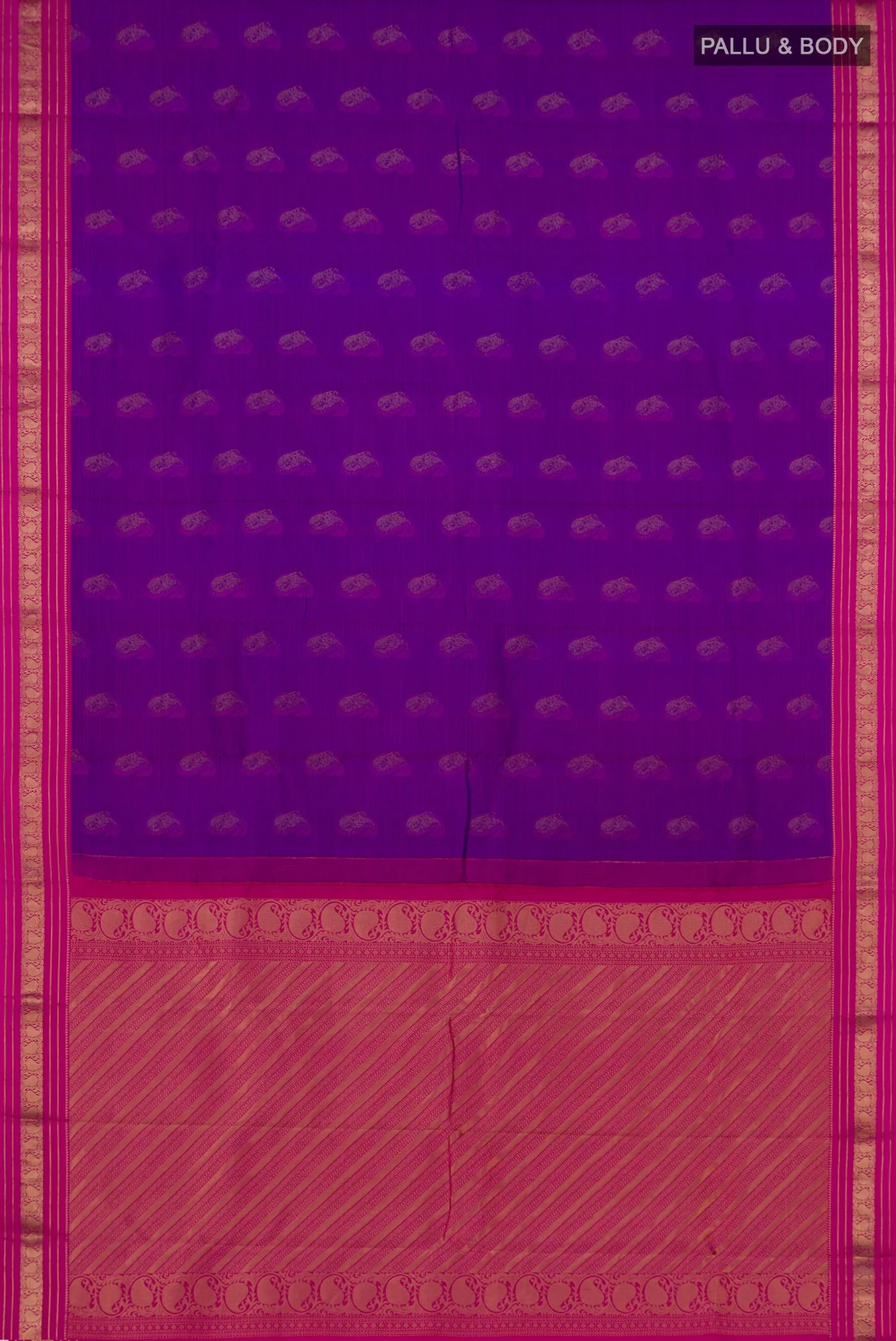 Purple Kanchipuram Silk Saree - Image 5
