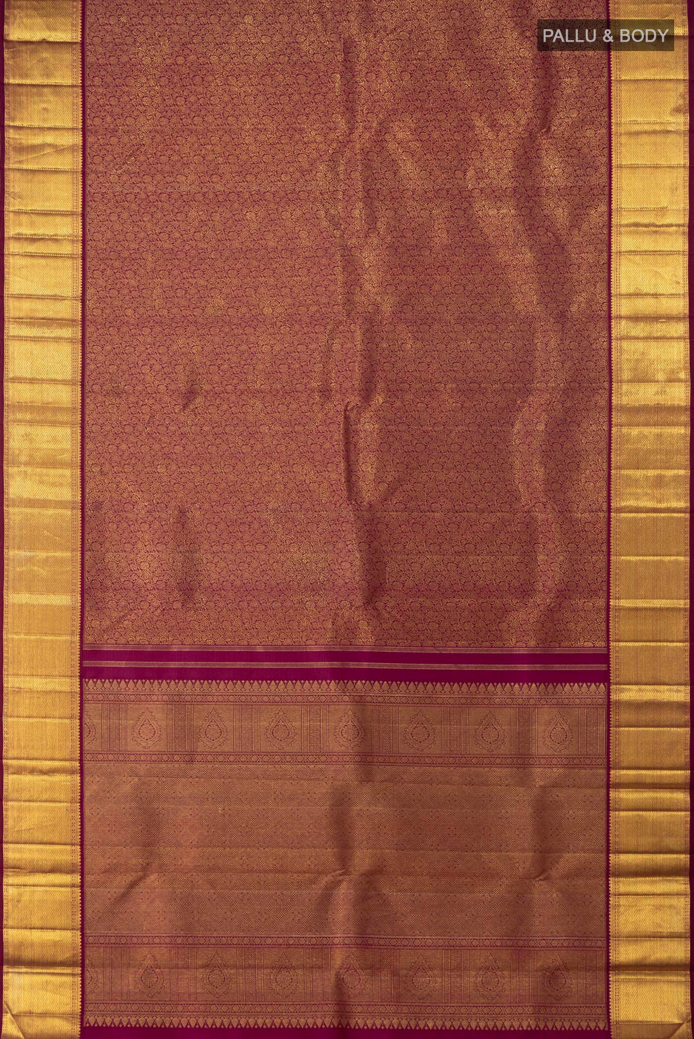 Purple Kanchipuram Silk Saree - Image 5