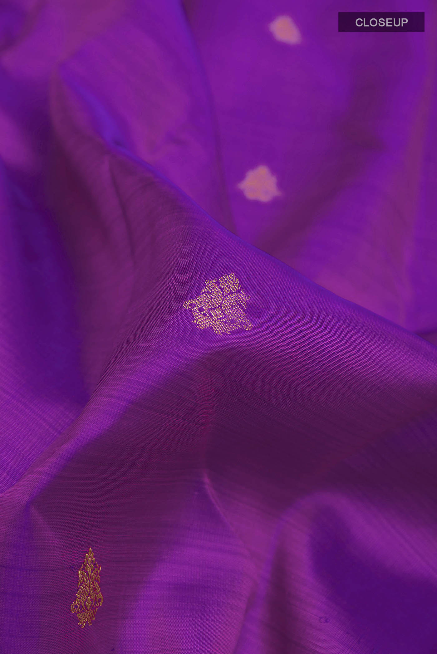 Purple Kanchipuram Silk Saree - Image 2