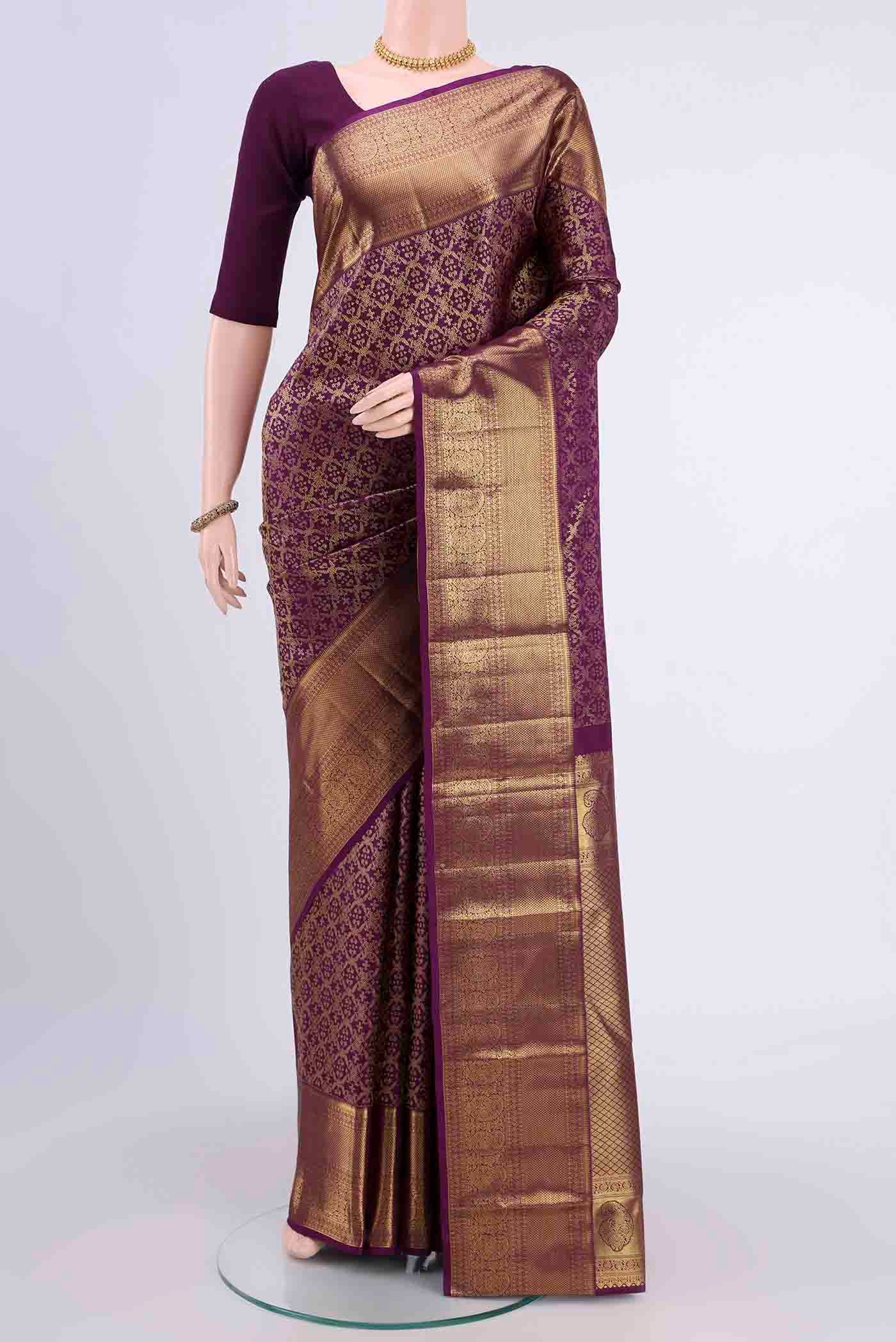 Purple Kanjivaram Silk Saree