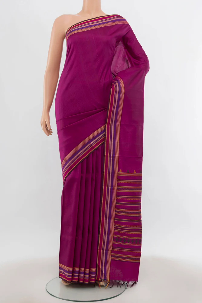 Magenta Kanchipuram Silk Saree