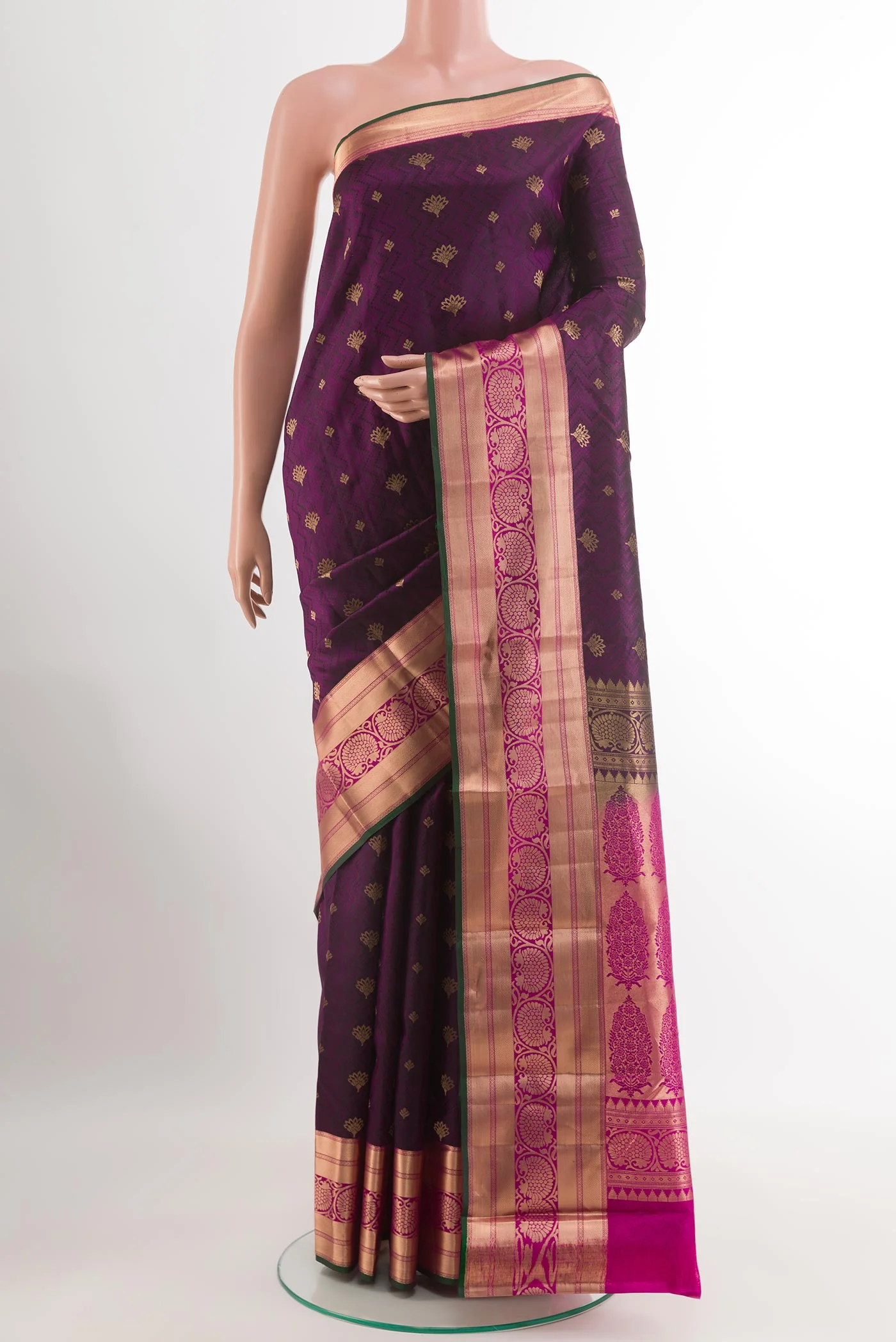 Purple Kanchipuram Silk Saree