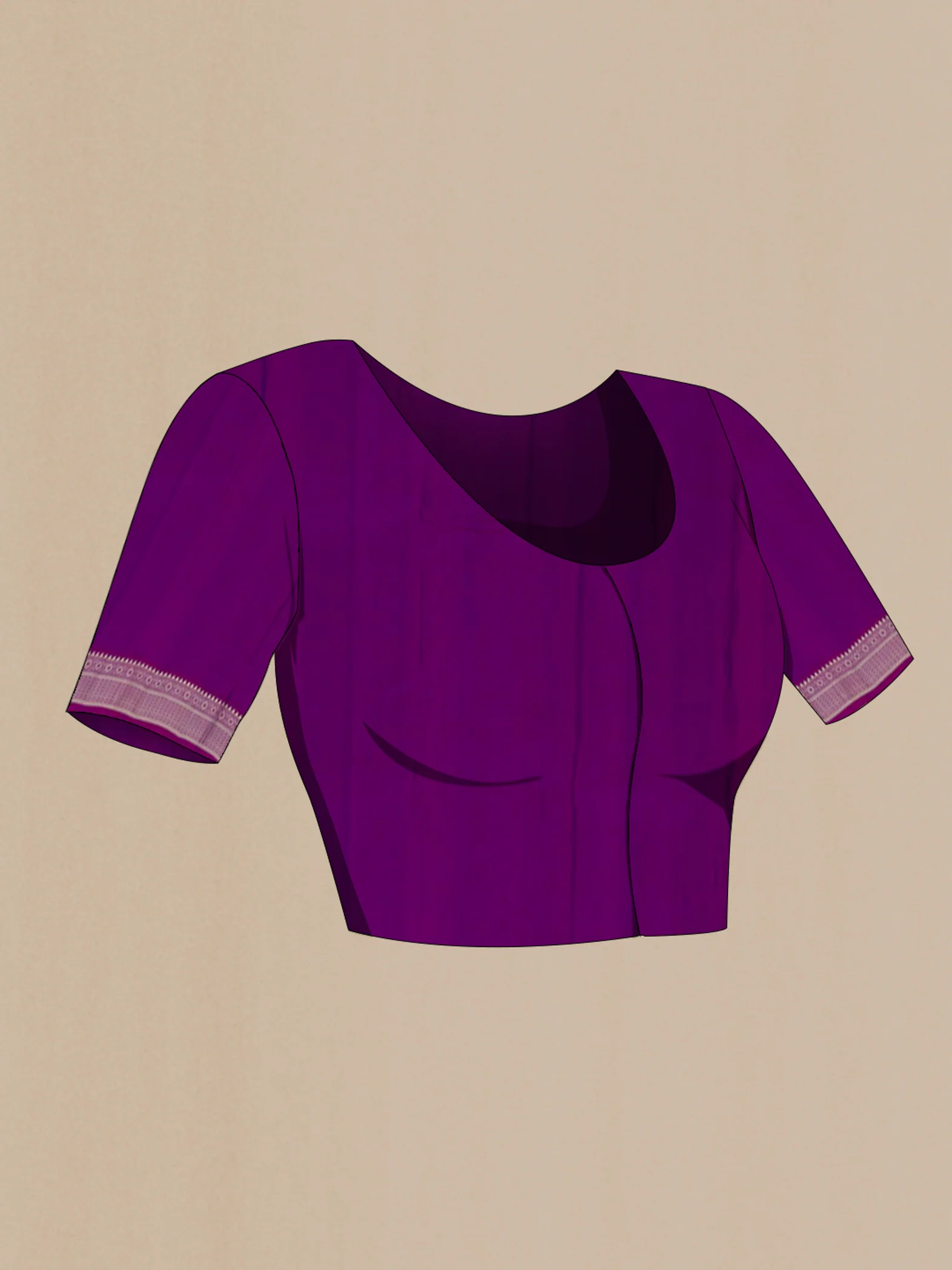 Purple Kanchipuram Silk Saree - Image 4
