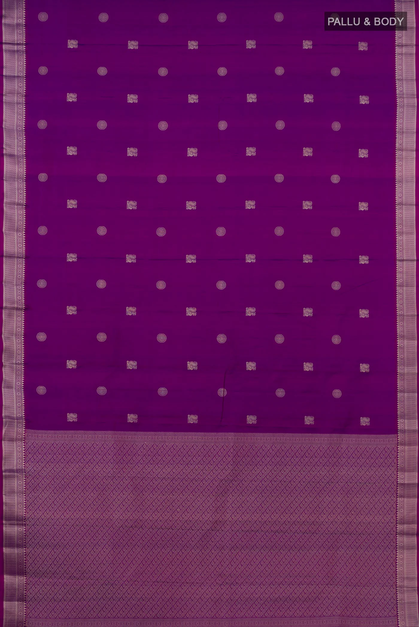 Purple Kanchipuram Silk Saree - Image 5