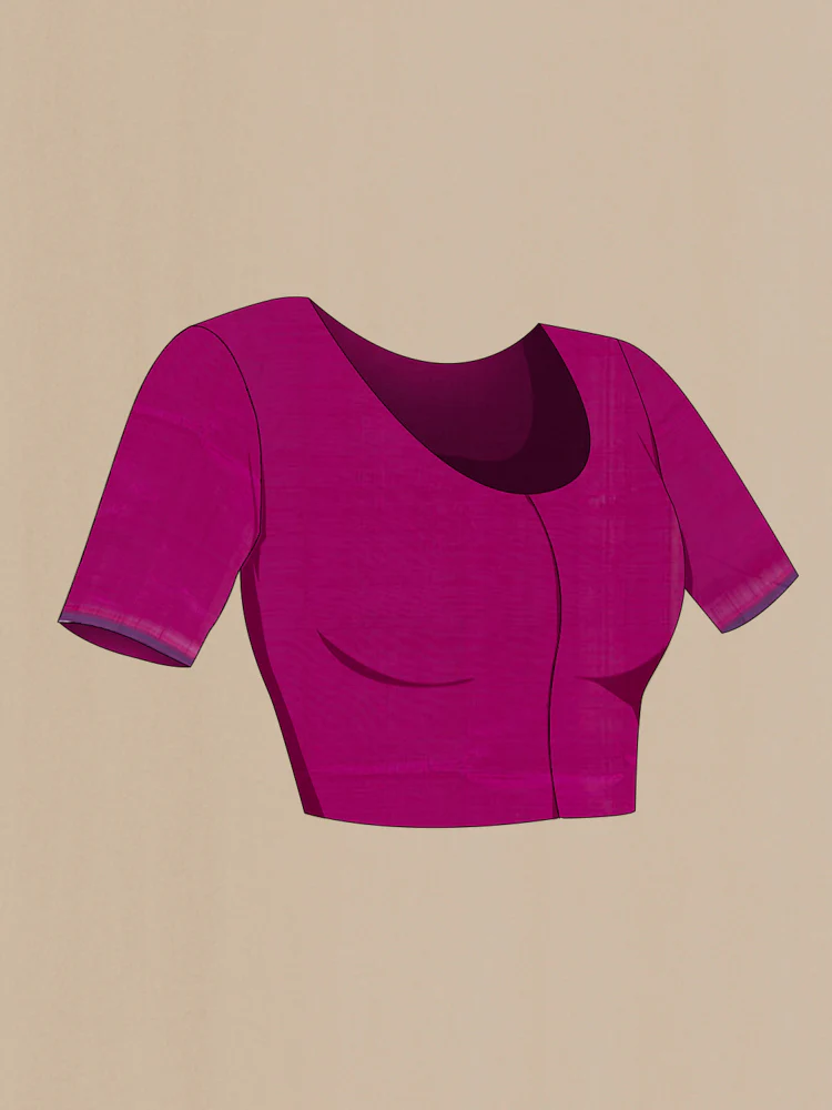 Magenta Kanchipuram Silk Saree - Image 4