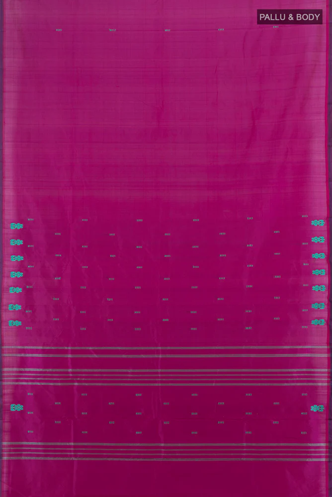 Magenta Kanchipuram Silk Saree - Image 5