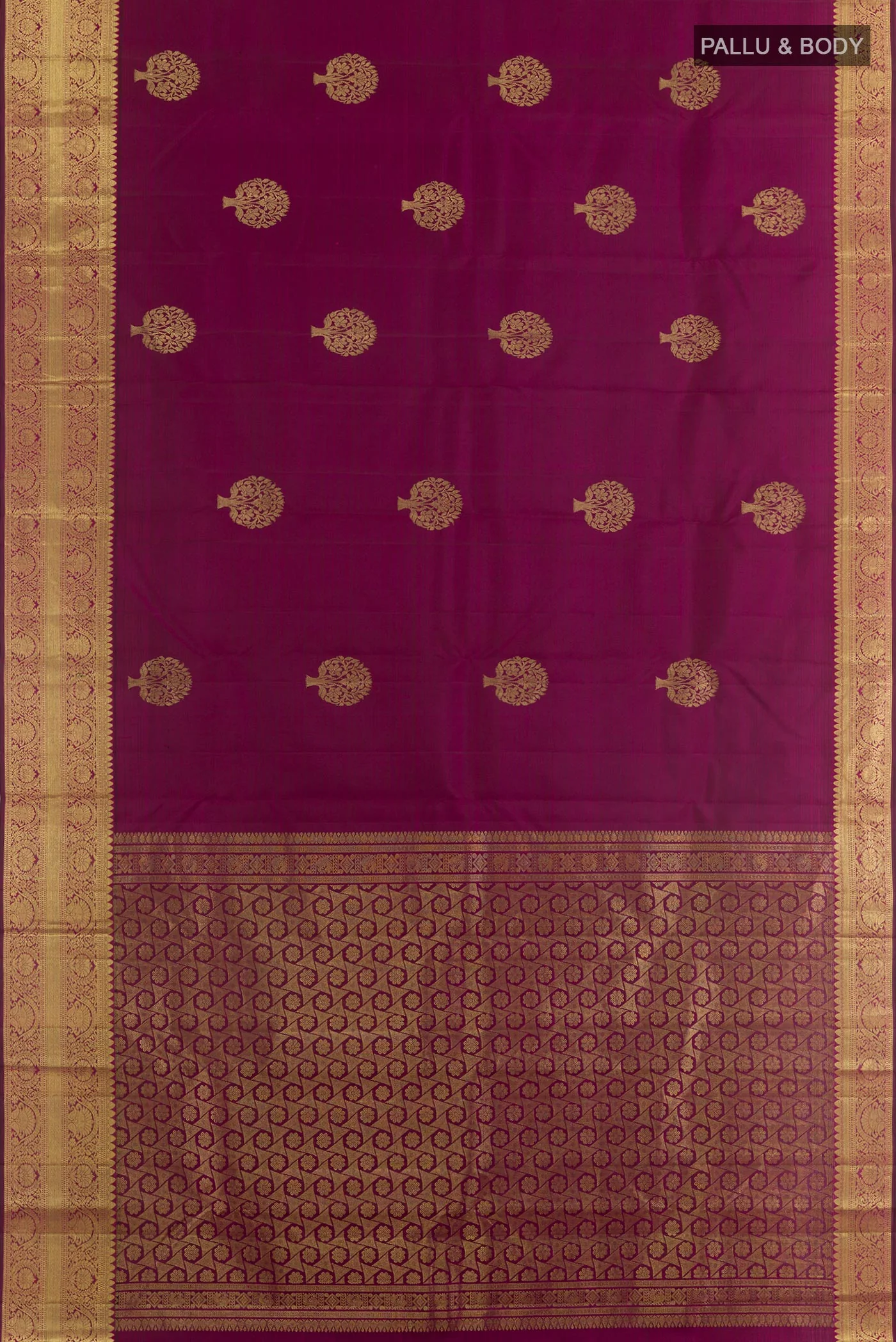 Purple Kanchipuram Silk Saree - Image 3