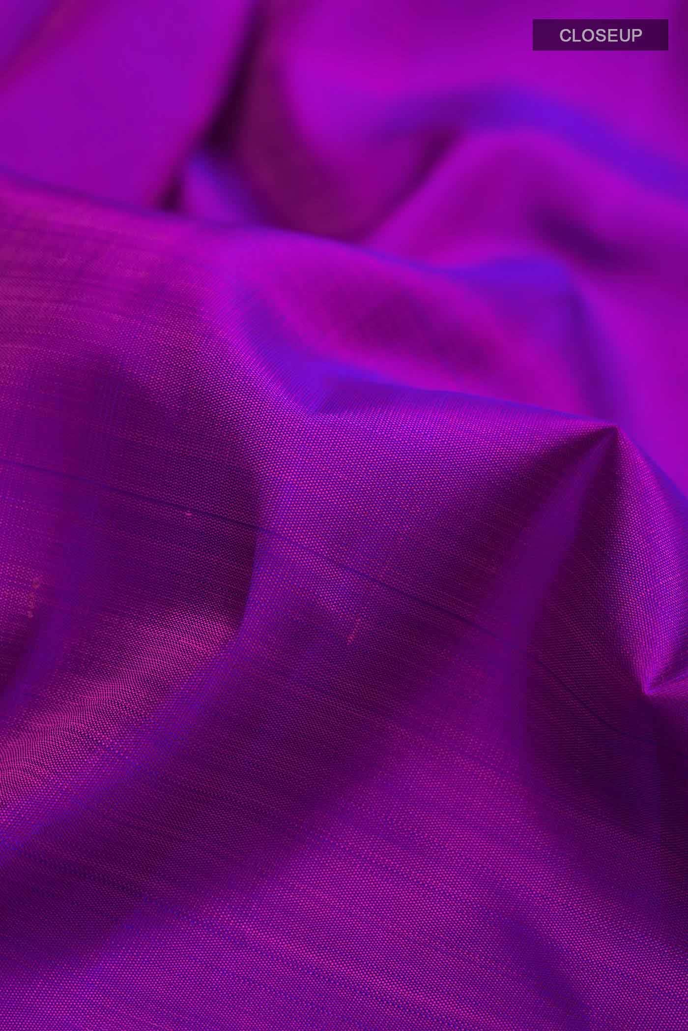 Purple Kanchipuram Silk Saree - Image 3