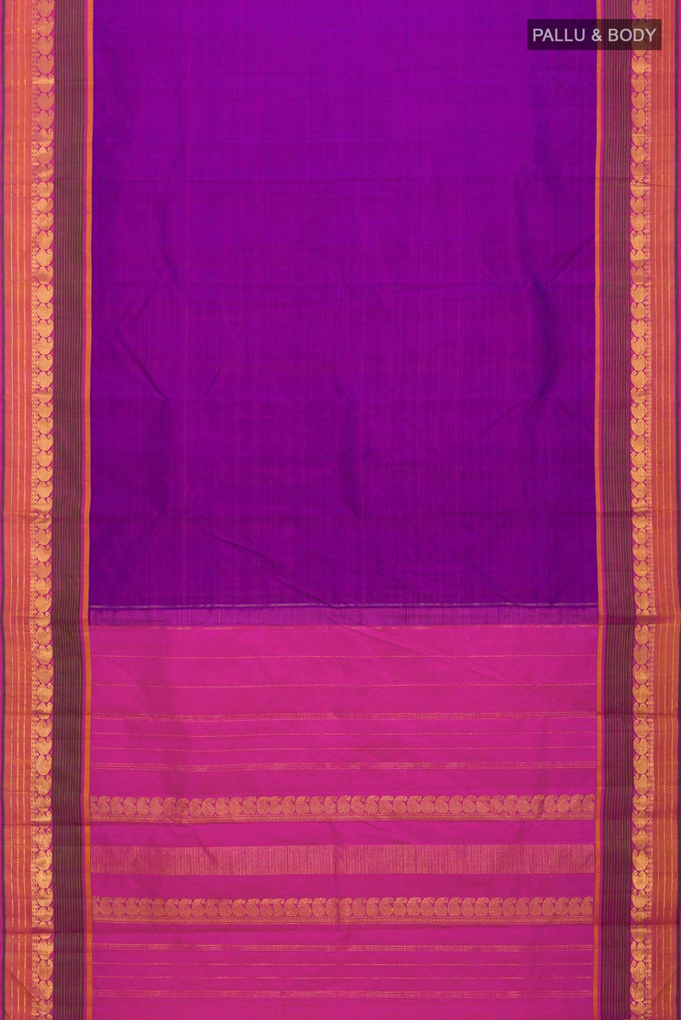 Purple Kanchipuram Silk Saree - Image 4