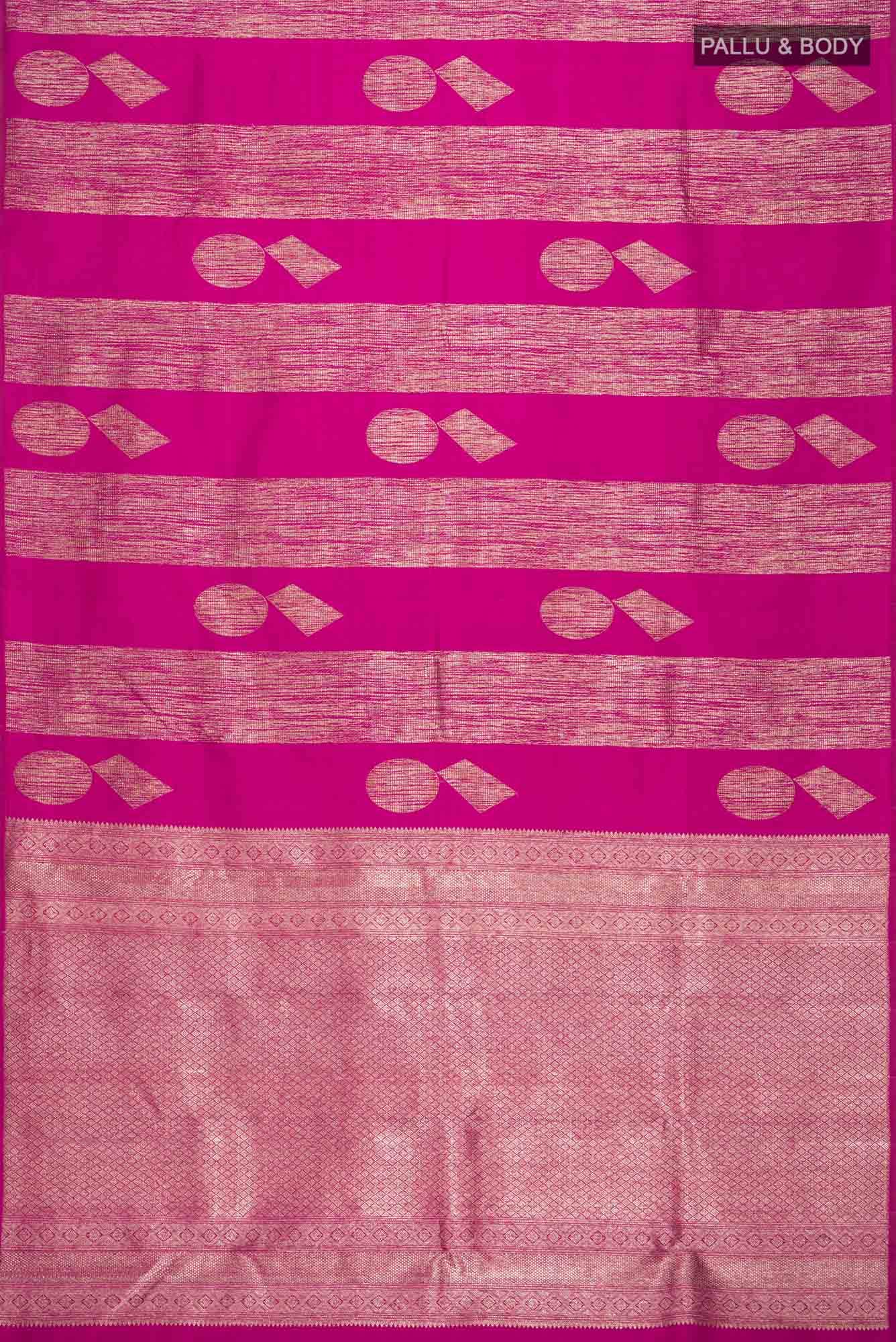 Magenta Kanjivaram Silk Saree - Image 4