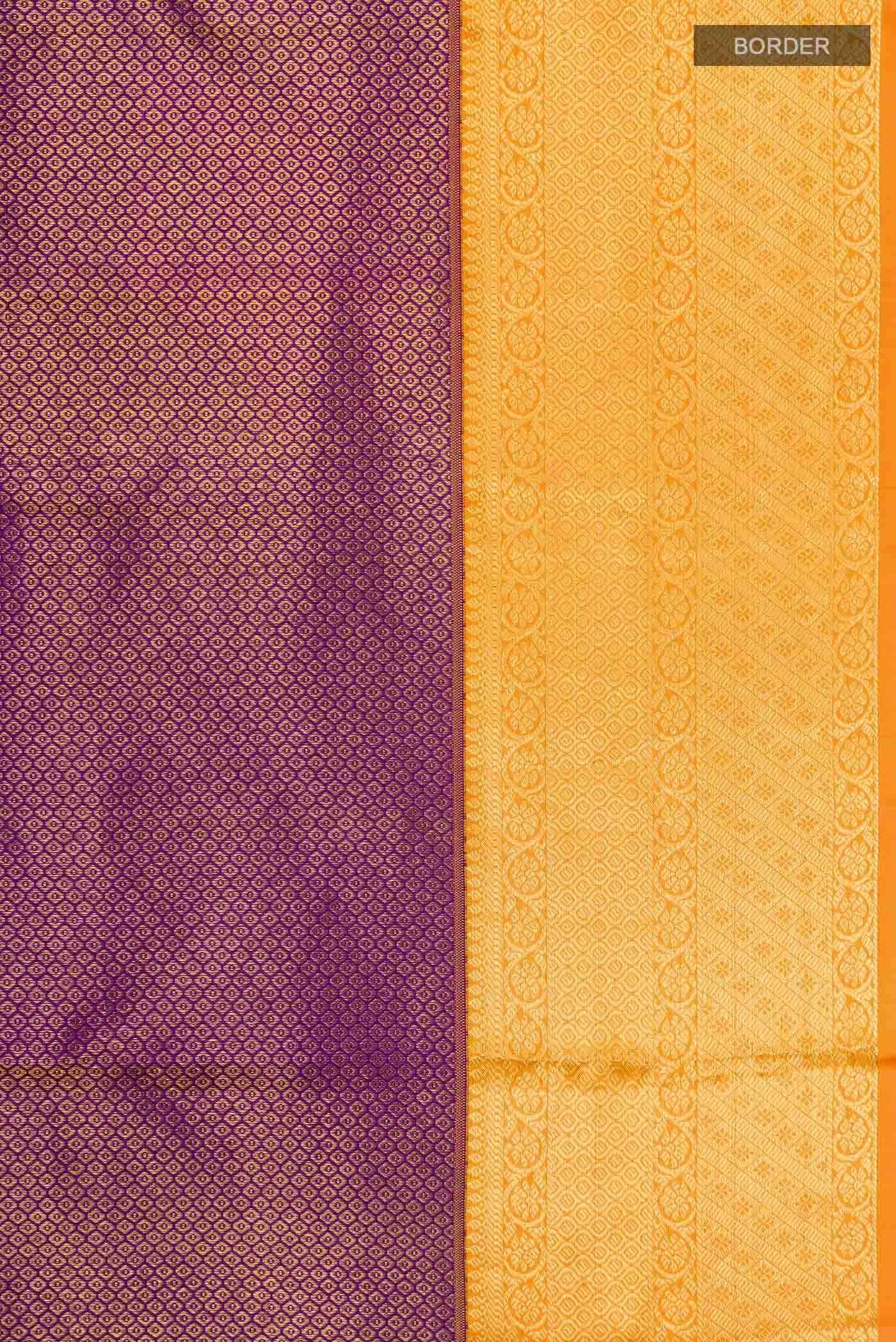 Purple Kanchipuram Silk Saree - Image 5