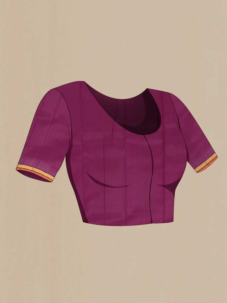 Purple Kanjivaram Silk Saree - Image 4